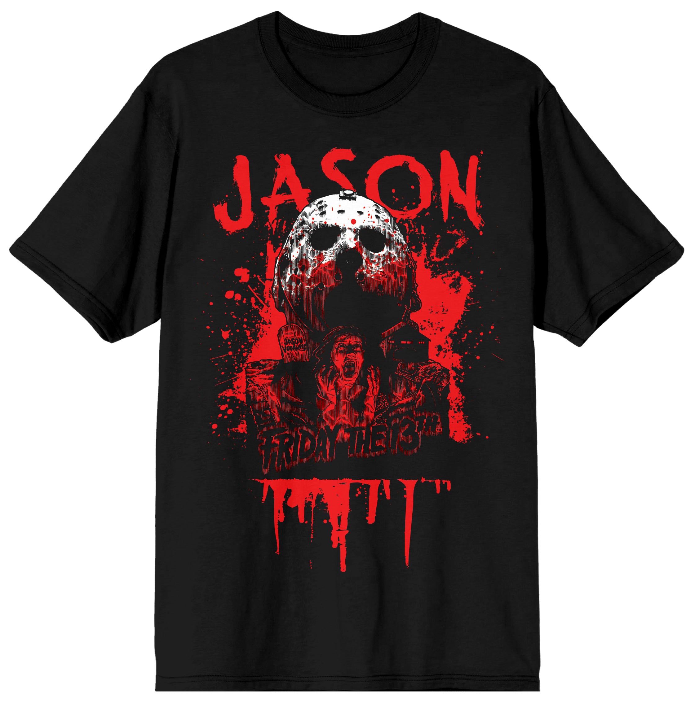 Friday the 13th Jason Voorhees Men's Black Graphic T-shirt