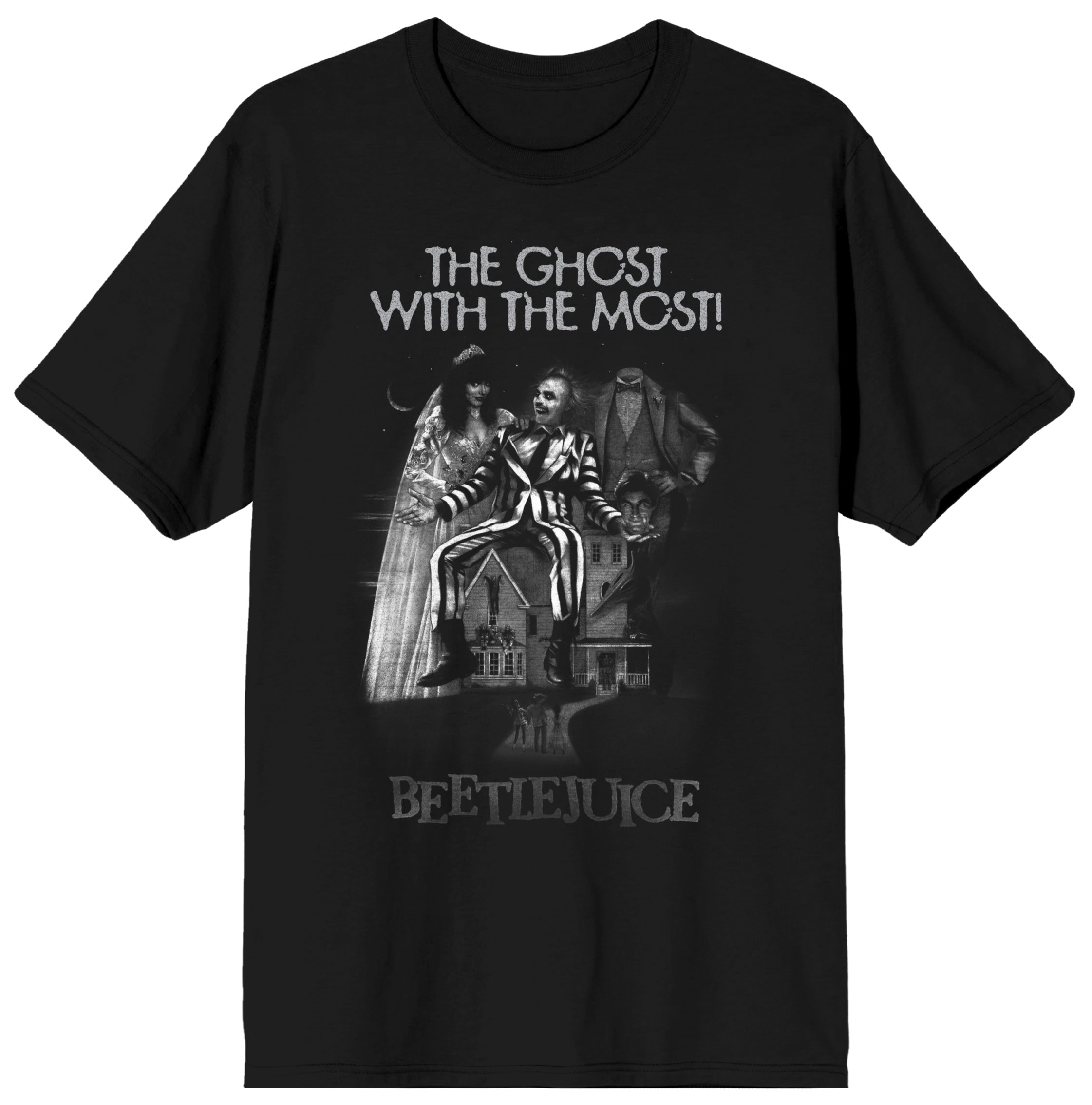 Beetlejuice Ghost With the Most Men's Black Graphic Tee