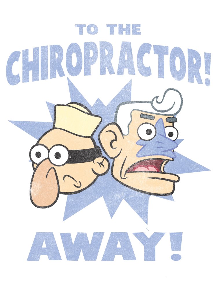 Spongebob Squarepants Barnacle Boy Chiropractor Mens White Graphic Tee