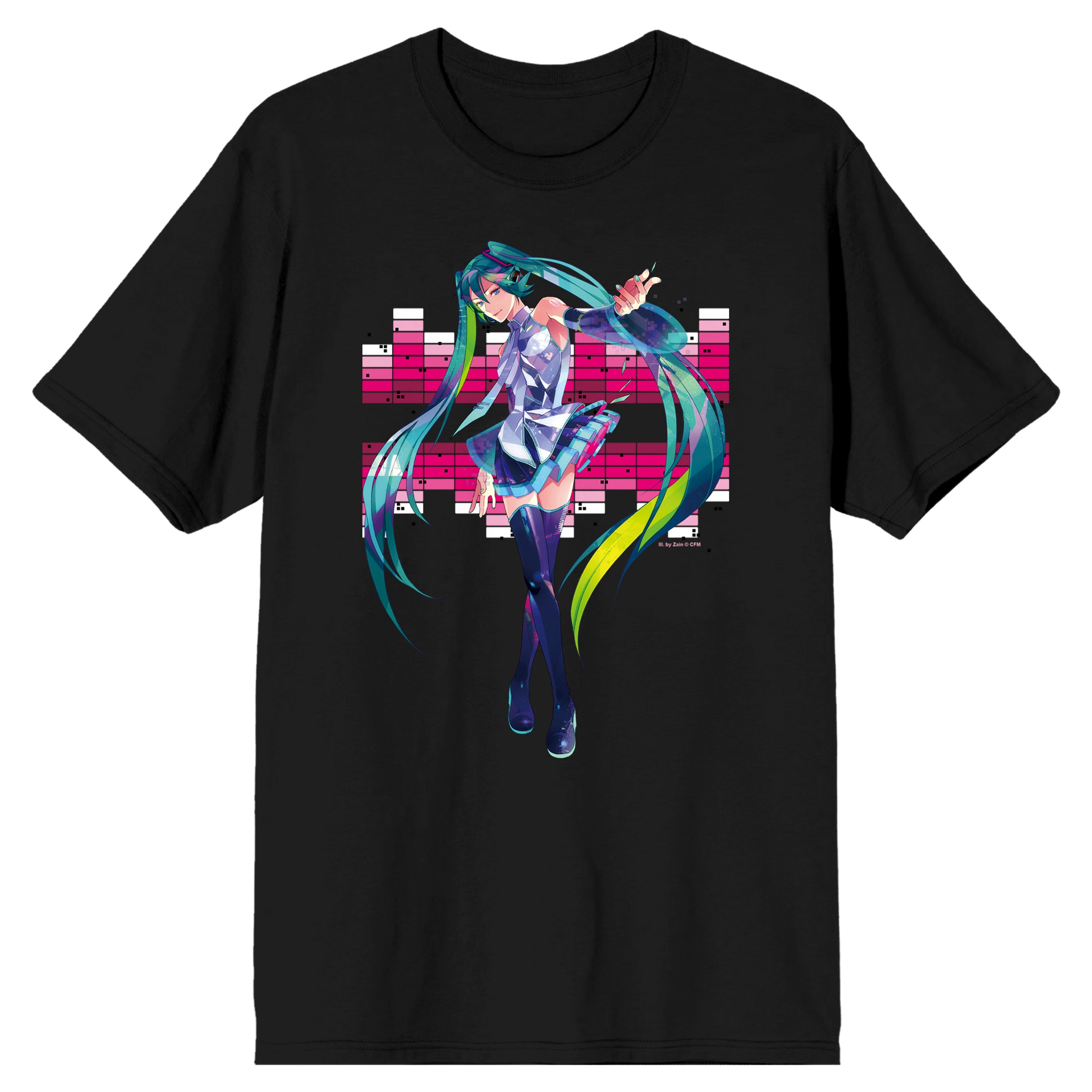 Hatsune Miku Girls Black TShirt Anime Apparel