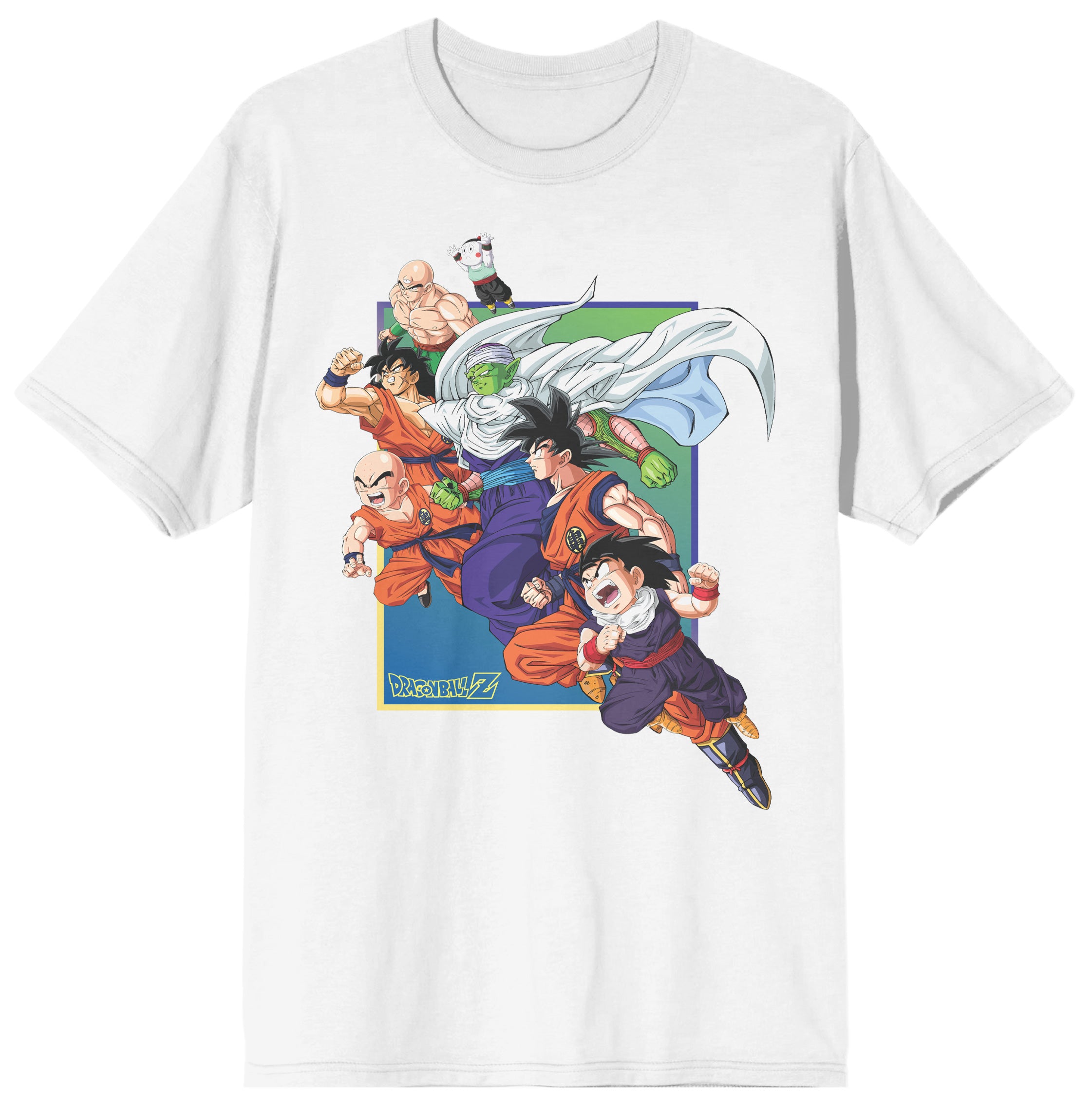 Dragon Ball Z Group Gradient Men's White T-Shirt