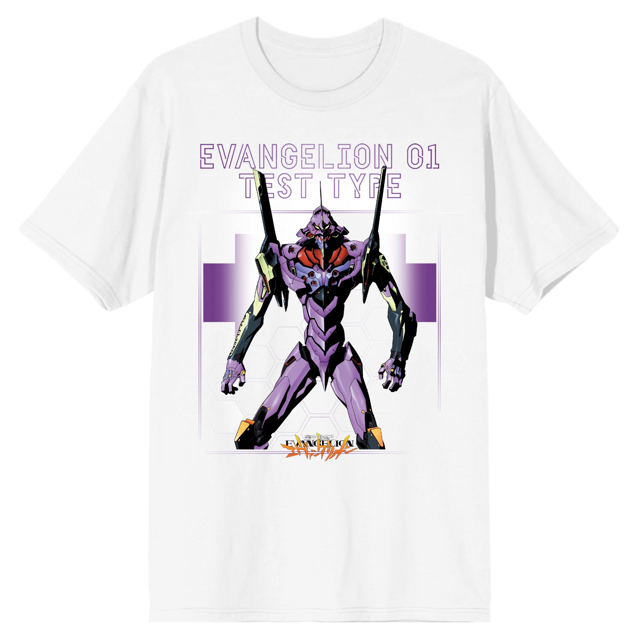 Neon Genesis Evangelion Anime 01 Test Type  White Shirt