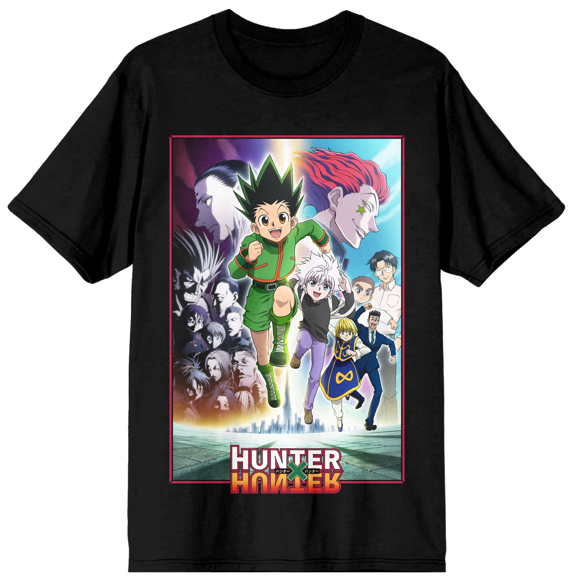 Hunter X Hunter Heroes And Villains Poster Art Men's Black T-shirt