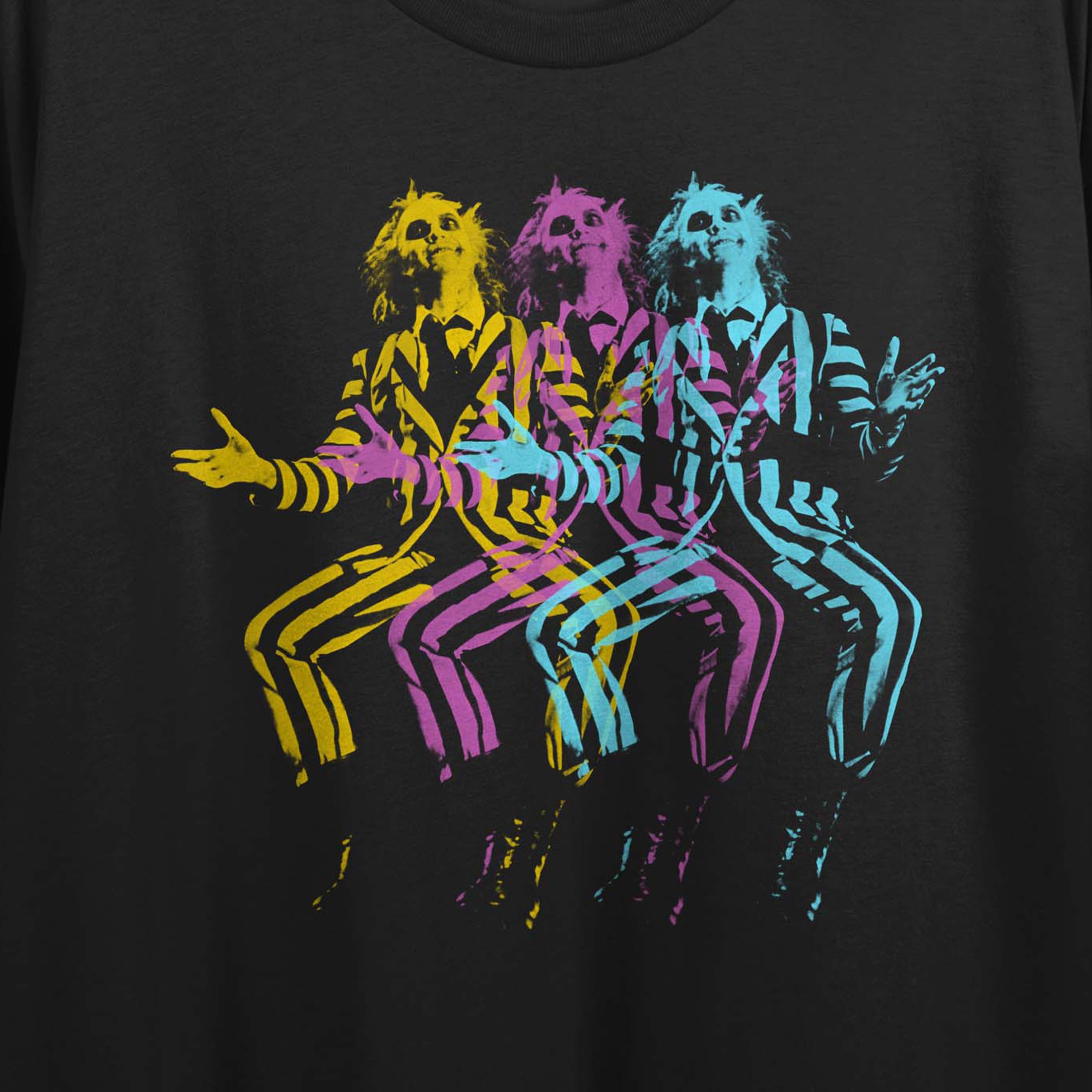 Beetlejuice Illusion Women's Black Short Sleeve Crop Tee