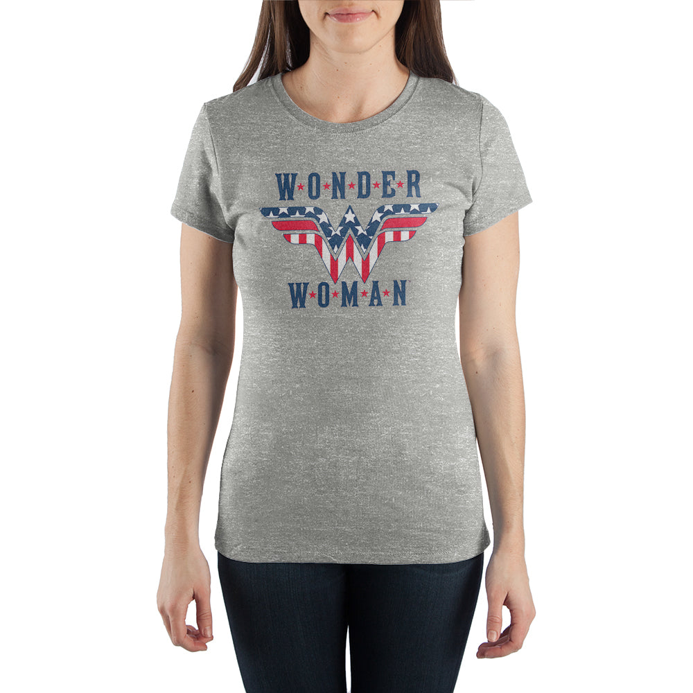 Wonder Woman Comic Book Superhero Grey Women's Graphic Tee