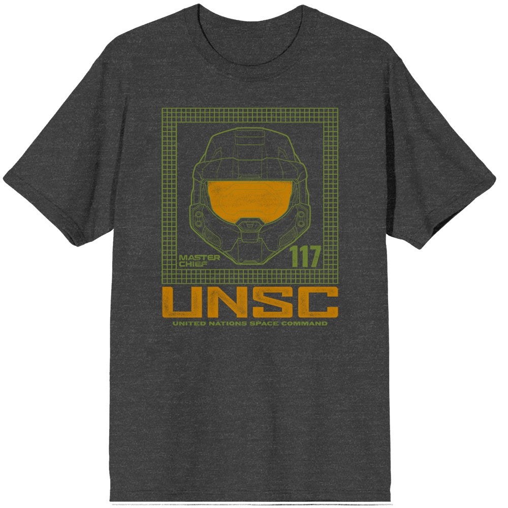 Halo Infinite UNSC 117 Black Heather Men's T-shirt