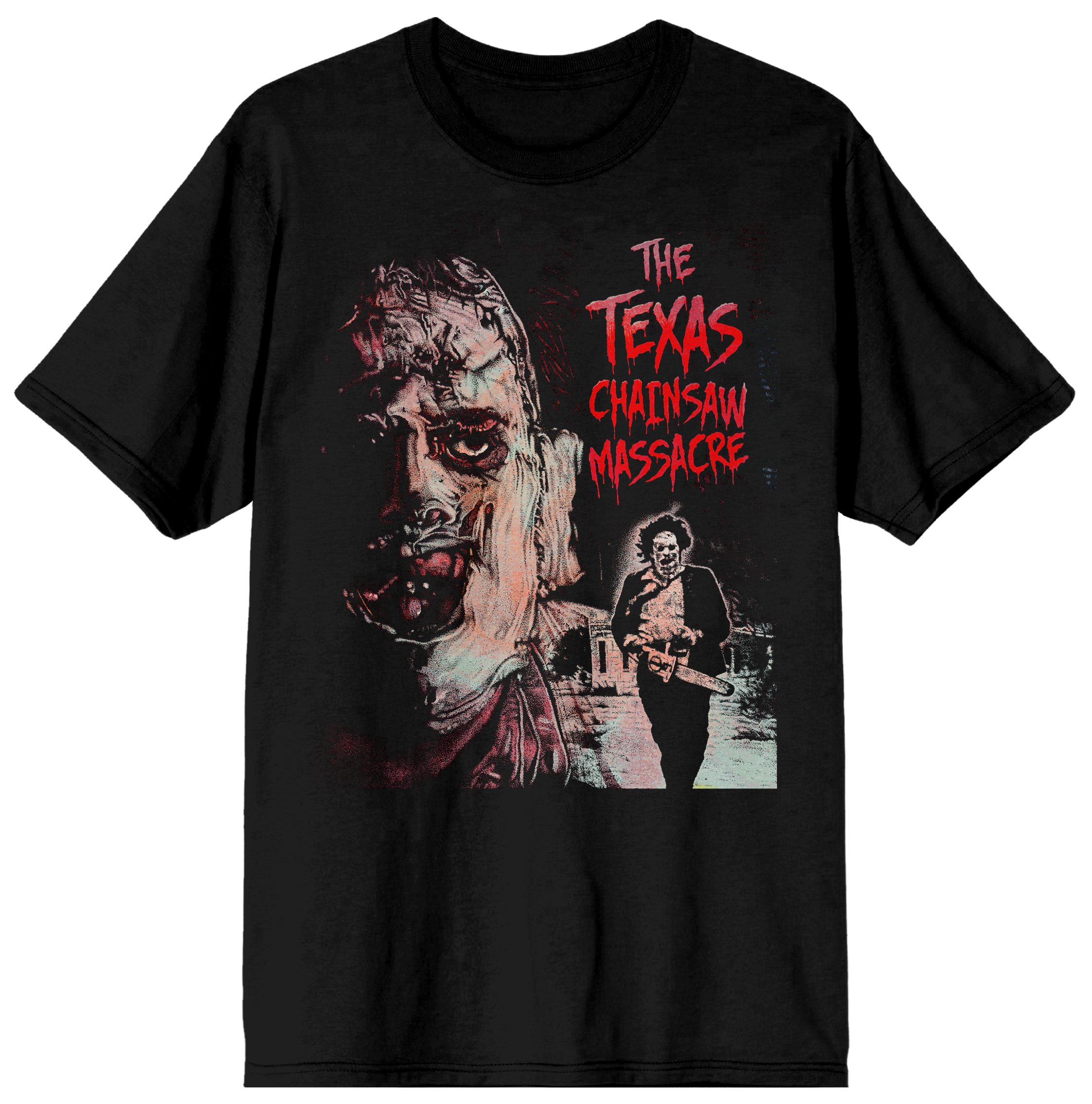 Texas Chainsaw Massacre Leatherface Men's Black Short Sleeve Crew Neck Tee
