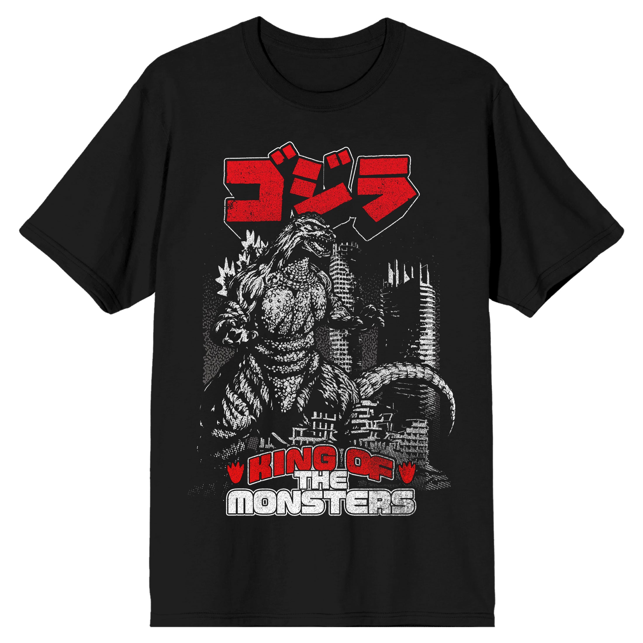 Godzilla Classic King of the Monsters Adult Black Short Sleeve Tee Shirt