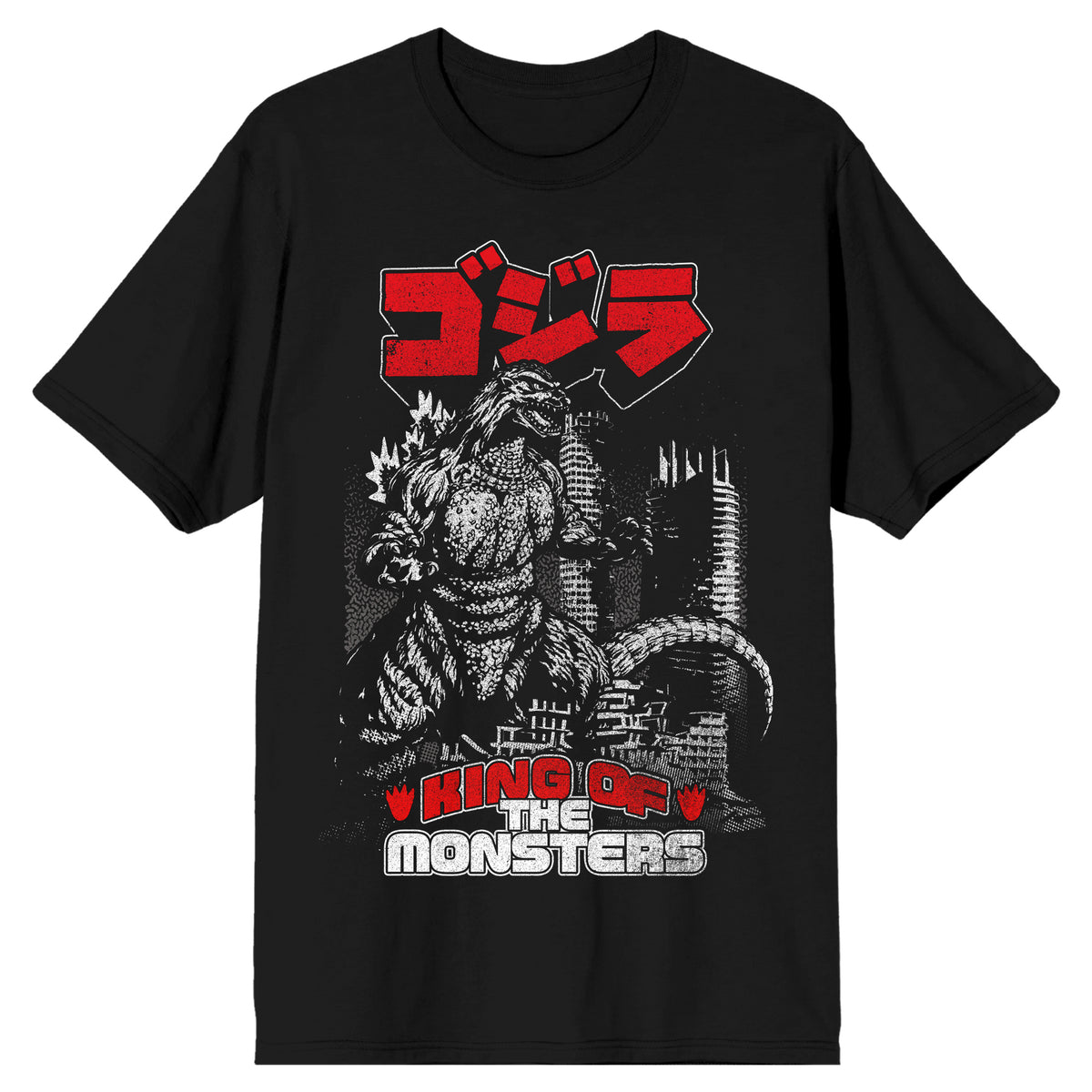 Godzilla Classic King of the Monsters Adult Black Short Sleeve Tee Shirt