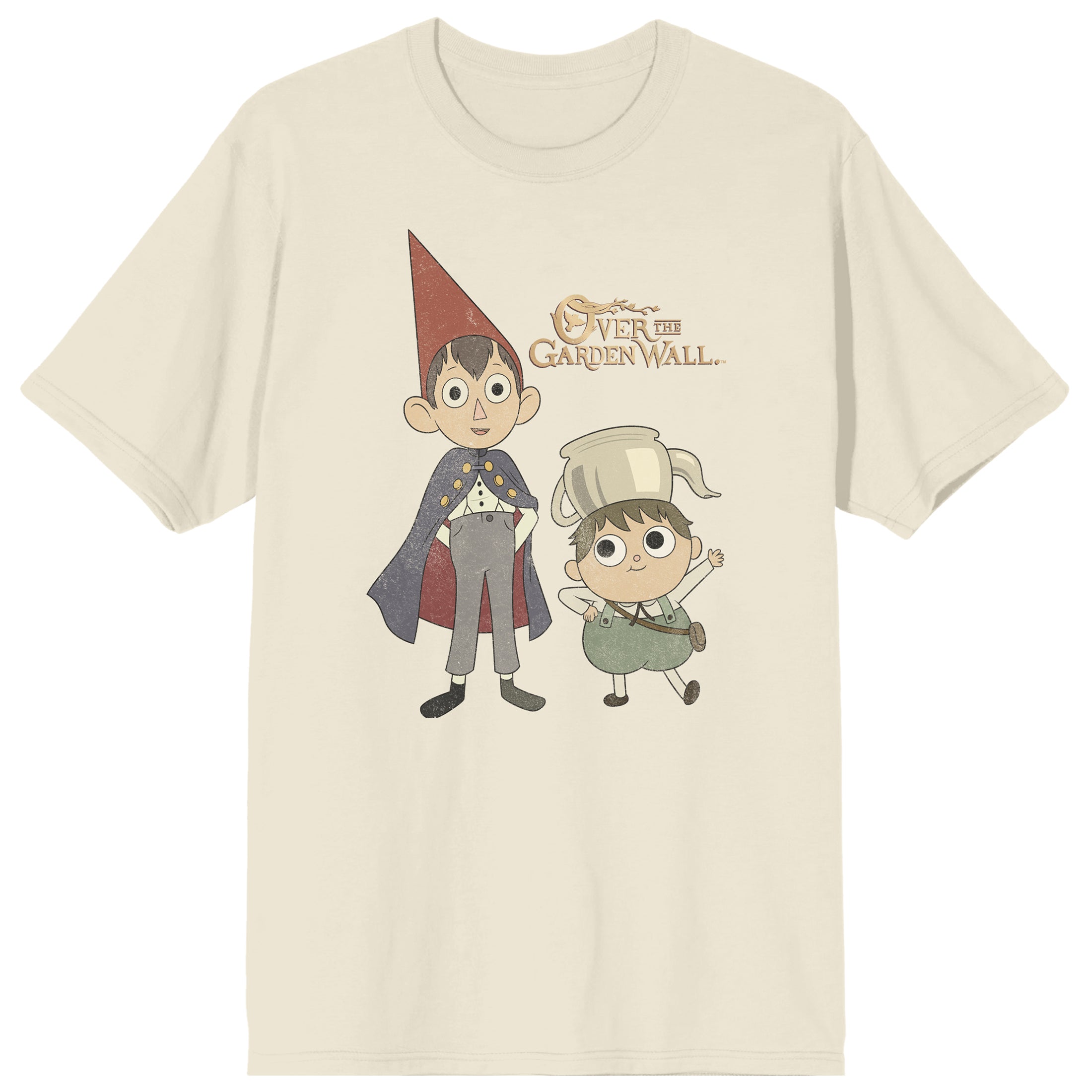 Over The Garden Wall Greg & Wirt Adult Sand Crew Neck Short Sleeve T-shirt