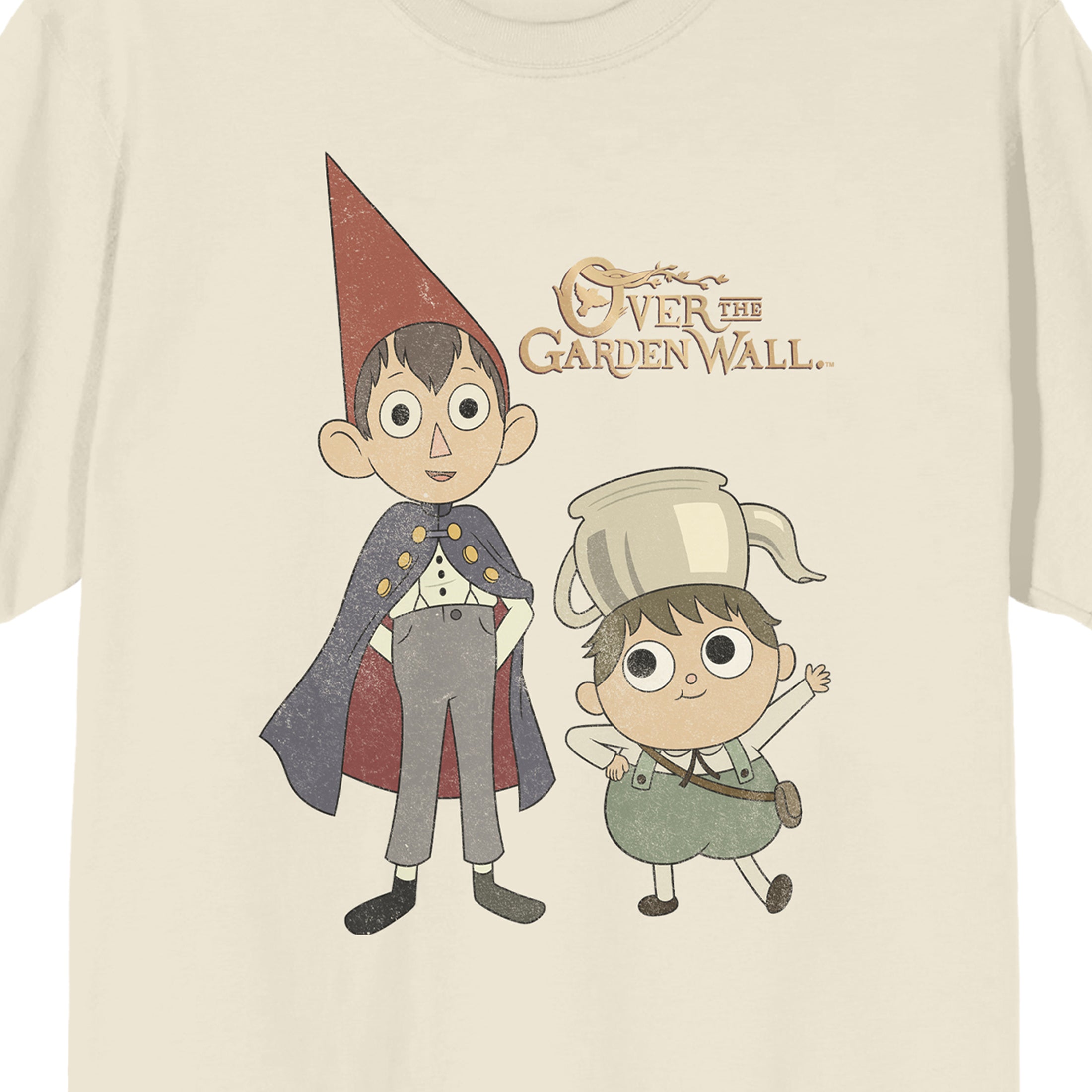 Over The Garden Wall Greg & Wirt Adult Sand Crew Neck Short Sleeve T-shirt