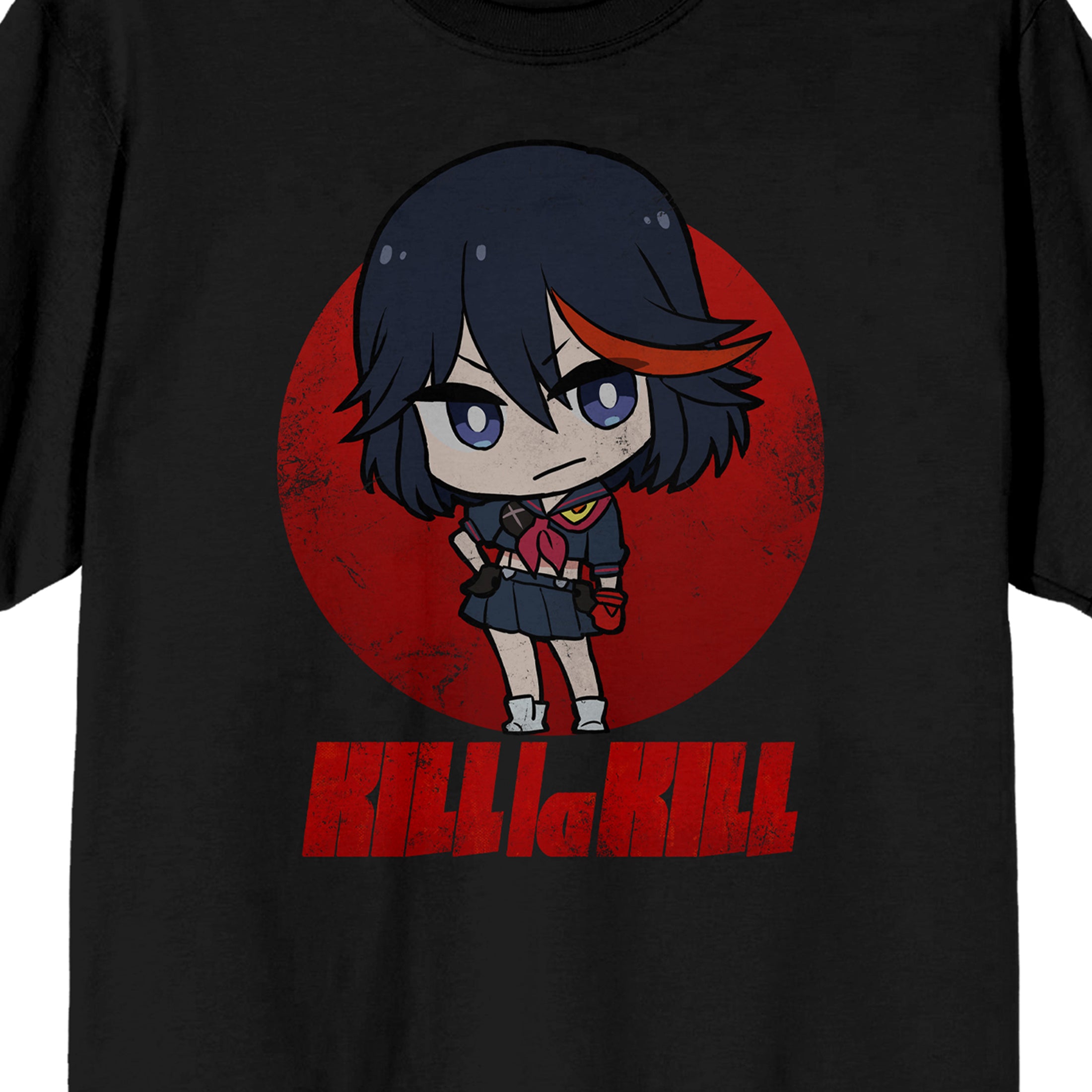 Kill La Kill Chibi Ryuko Matoi Adult Black Crew Neck Short Sleeve T-shirt