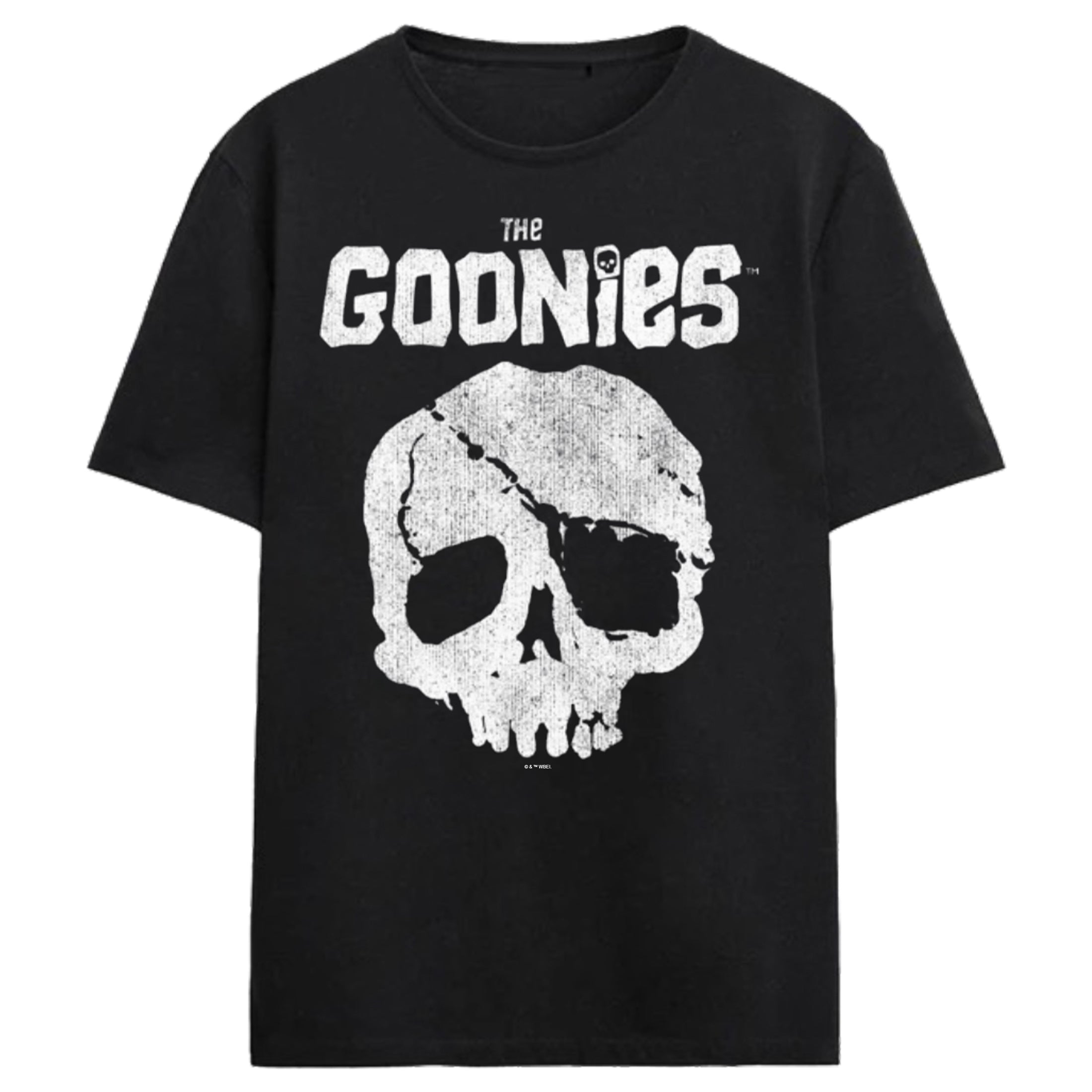 The Goonies Iconic White Skull on Black Short Sleeve Adult T-Shirt