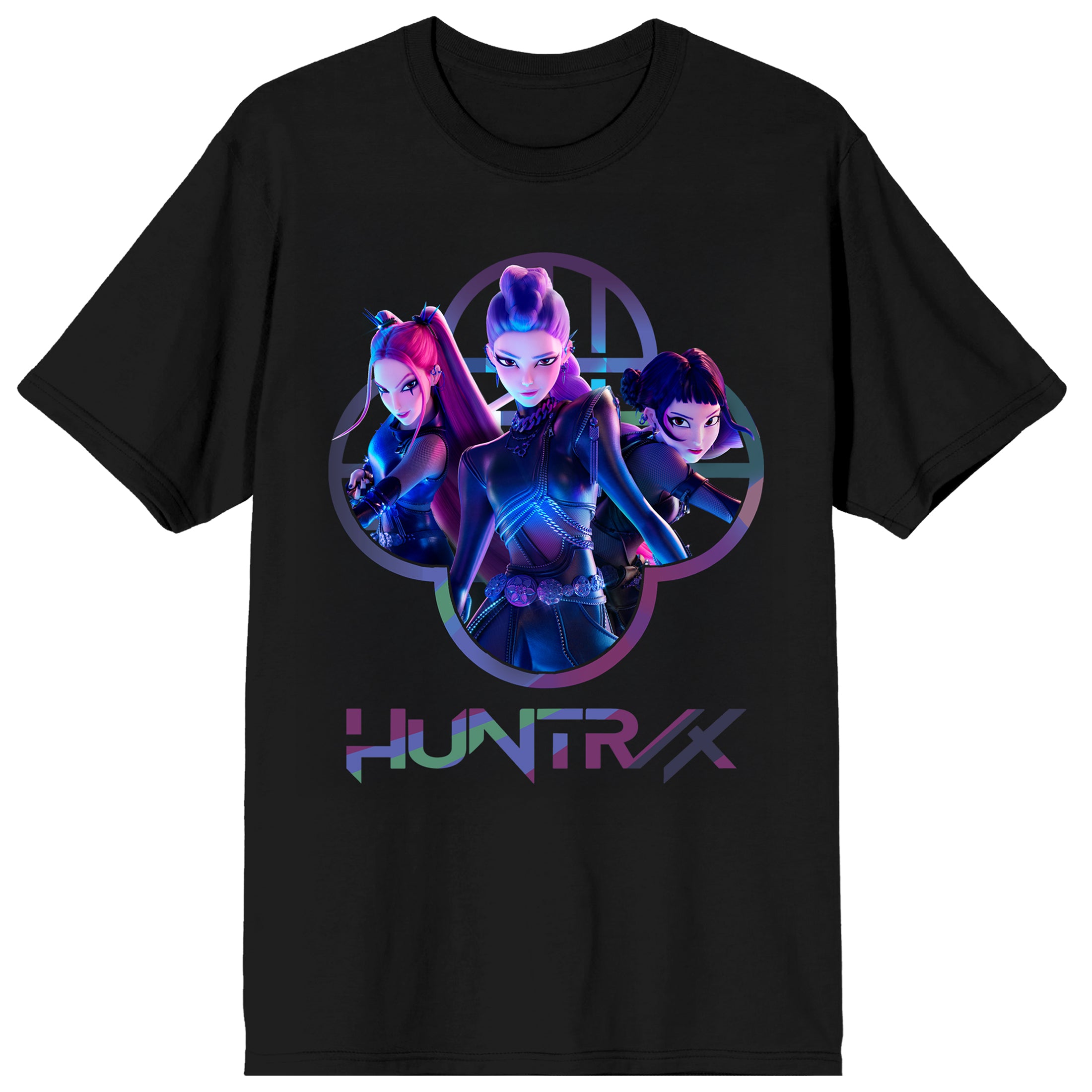 Kpop Demon Hunters Huntrix Capture Color Adult Crew Neck Short Sleeve T-Shirt