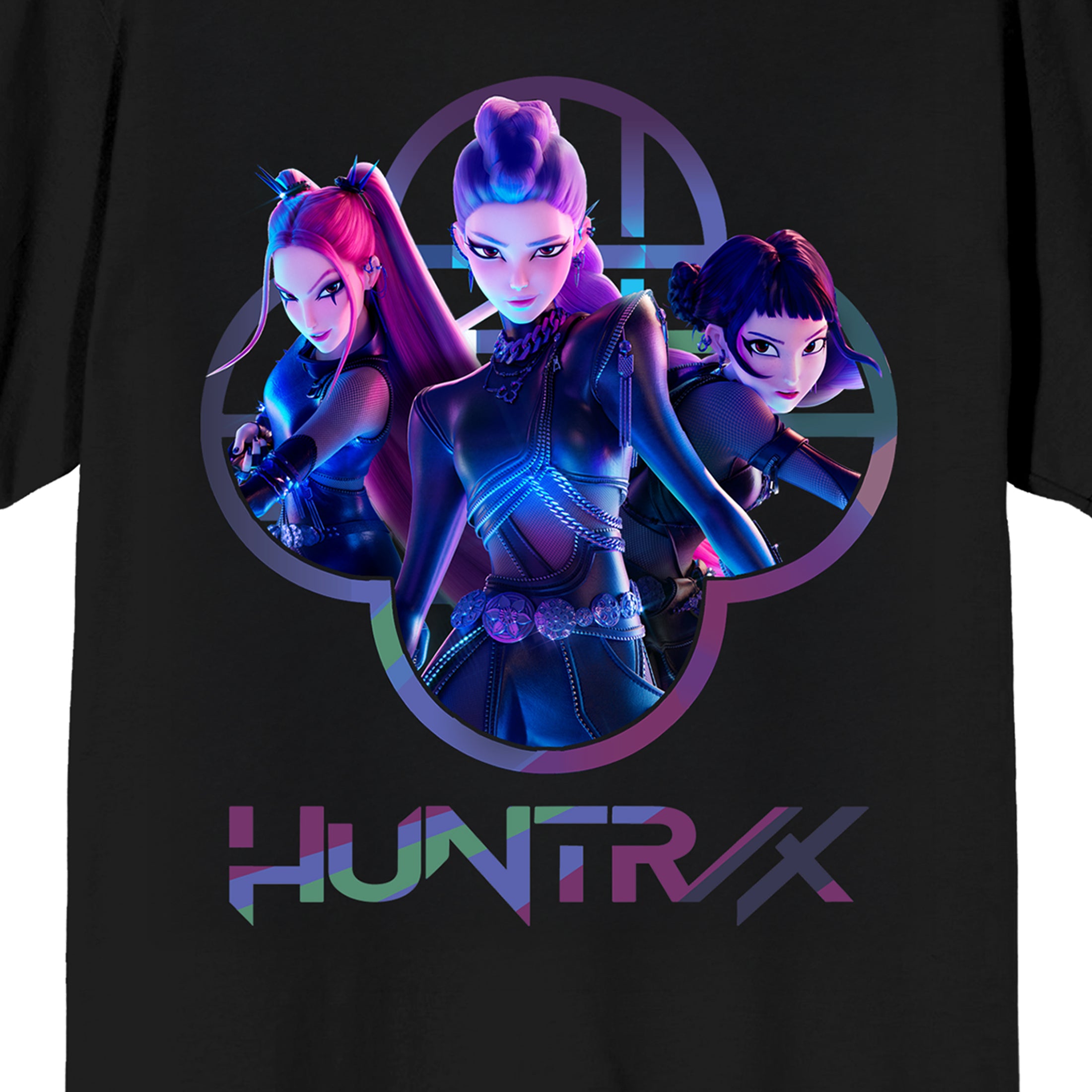 Kpop Demon Hunters Huntrix Capture Color Adult Crew Neck Short Sleeve T-Shirt