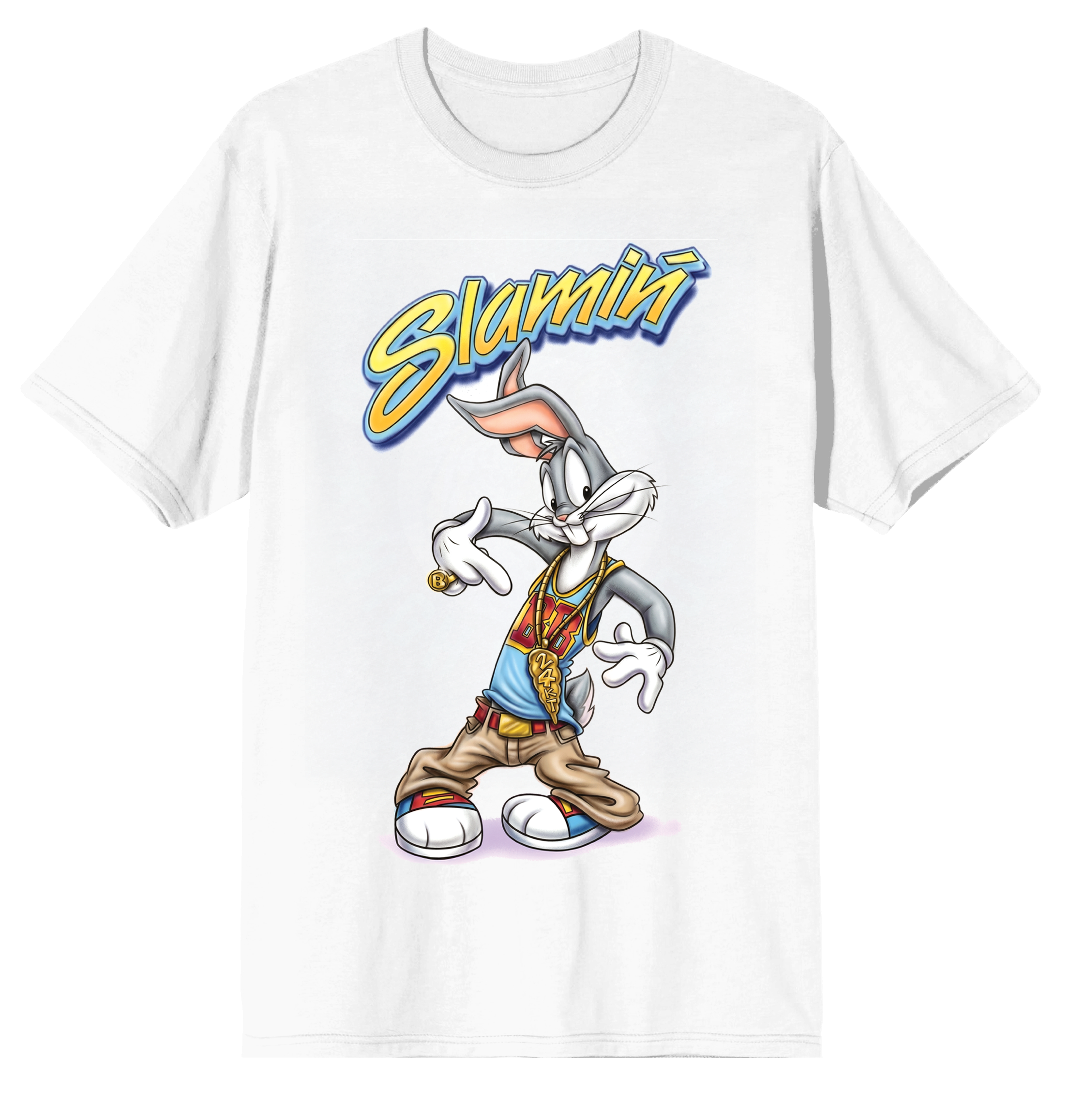 Looney Tunes Slammin Bugs Bling Short Sleeve Tee for Adults
