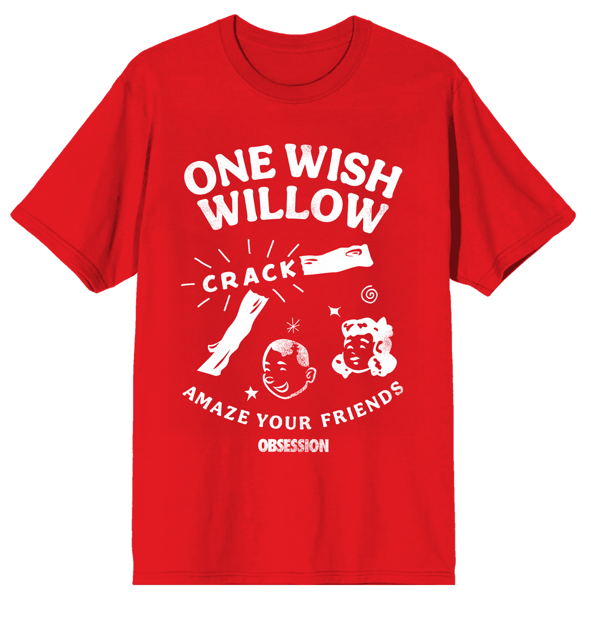 Obsession One Wish Willow Tee for Fans on Red