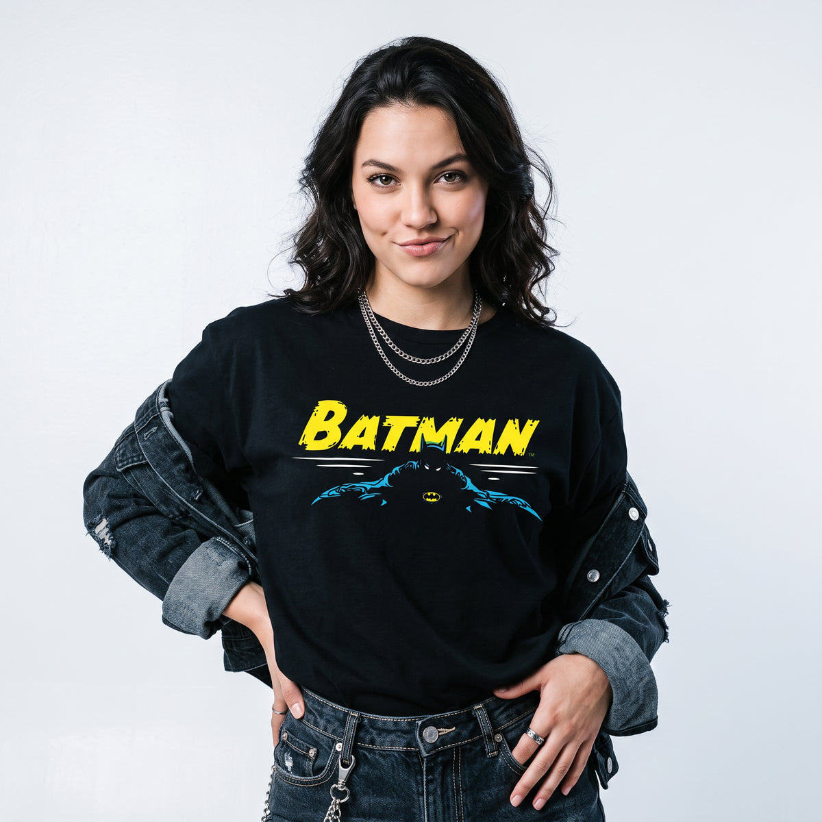 Batman Bat Ears Graphic Short Sleeve Tee for Fans