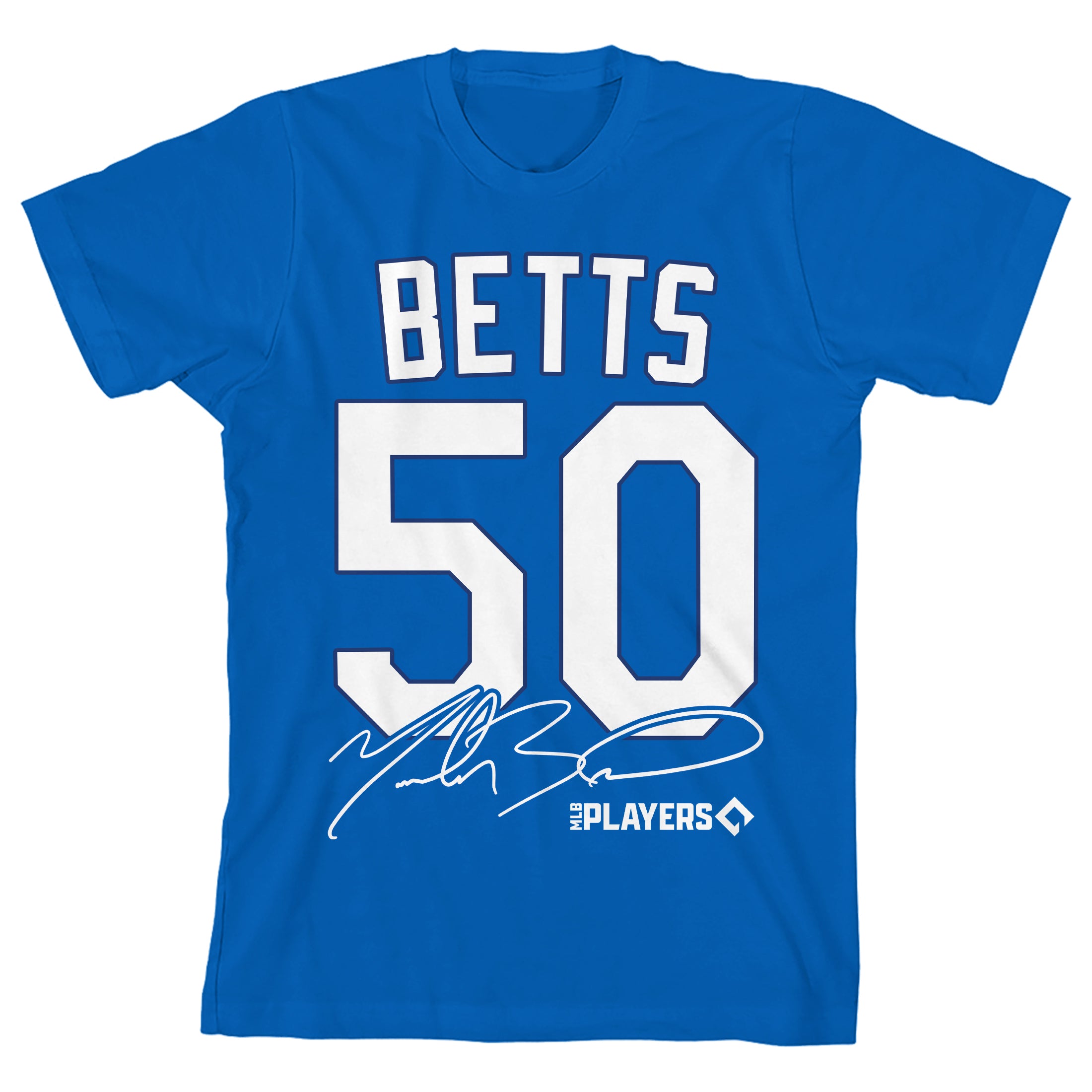 MLBPA Betts 50 Youth Royal Blue Crew Neck Short Sleeve T-shirt