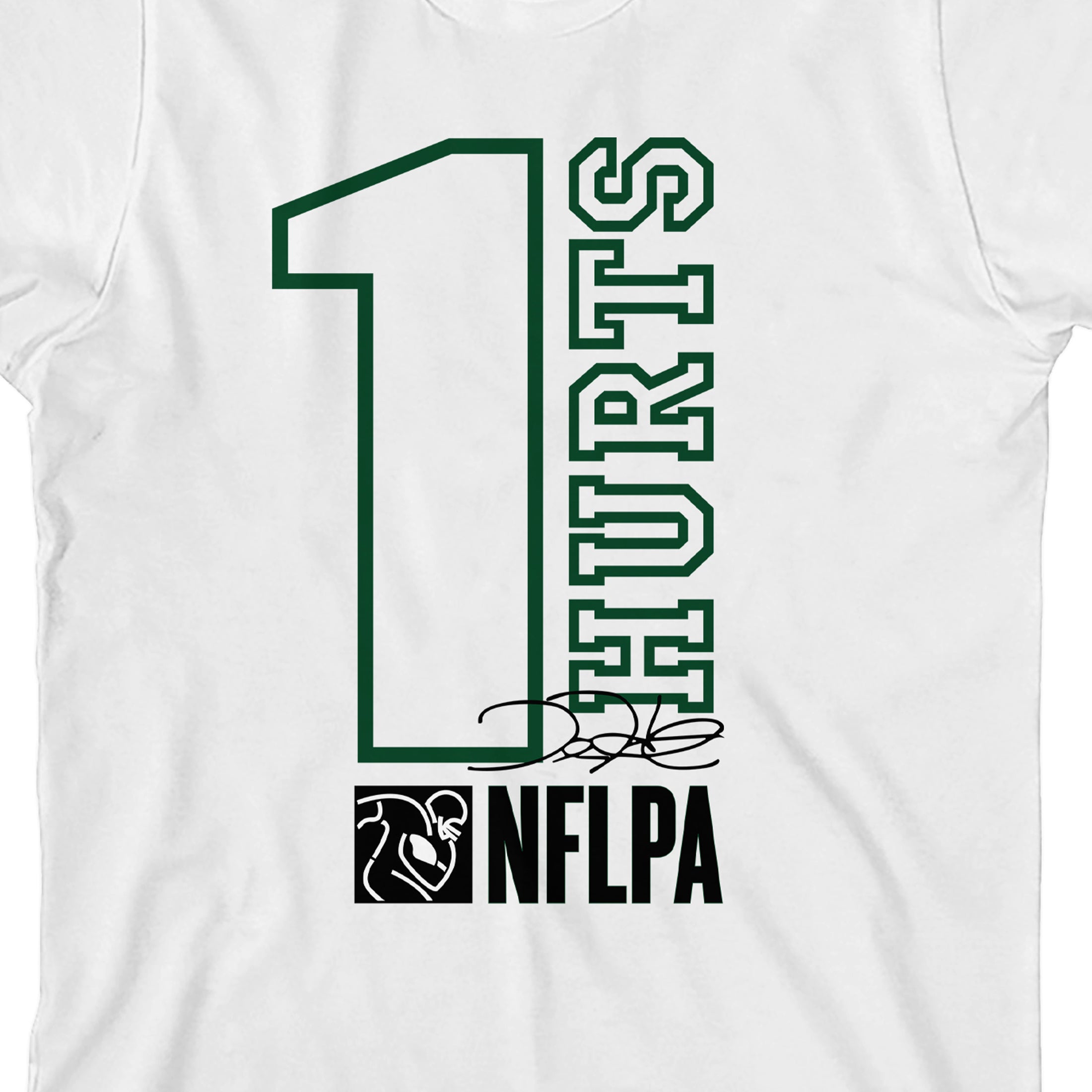 NFLPA Jalen Hurts 1 Youth White Crew Neck Short Sleeve T-shirt