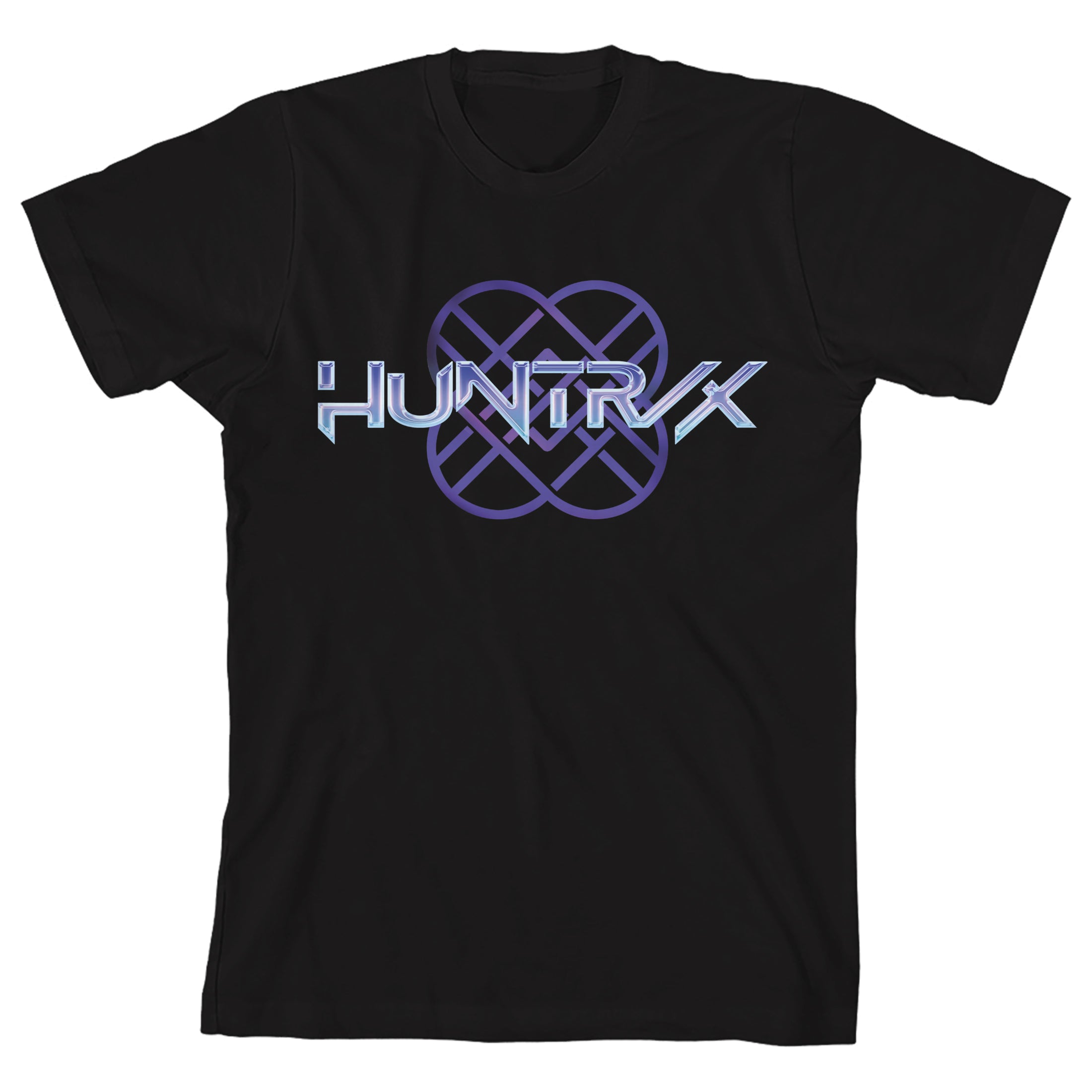 KPop Demon Hunters Huntrix Logo on Black Short Sleeve Youth T Shirt
