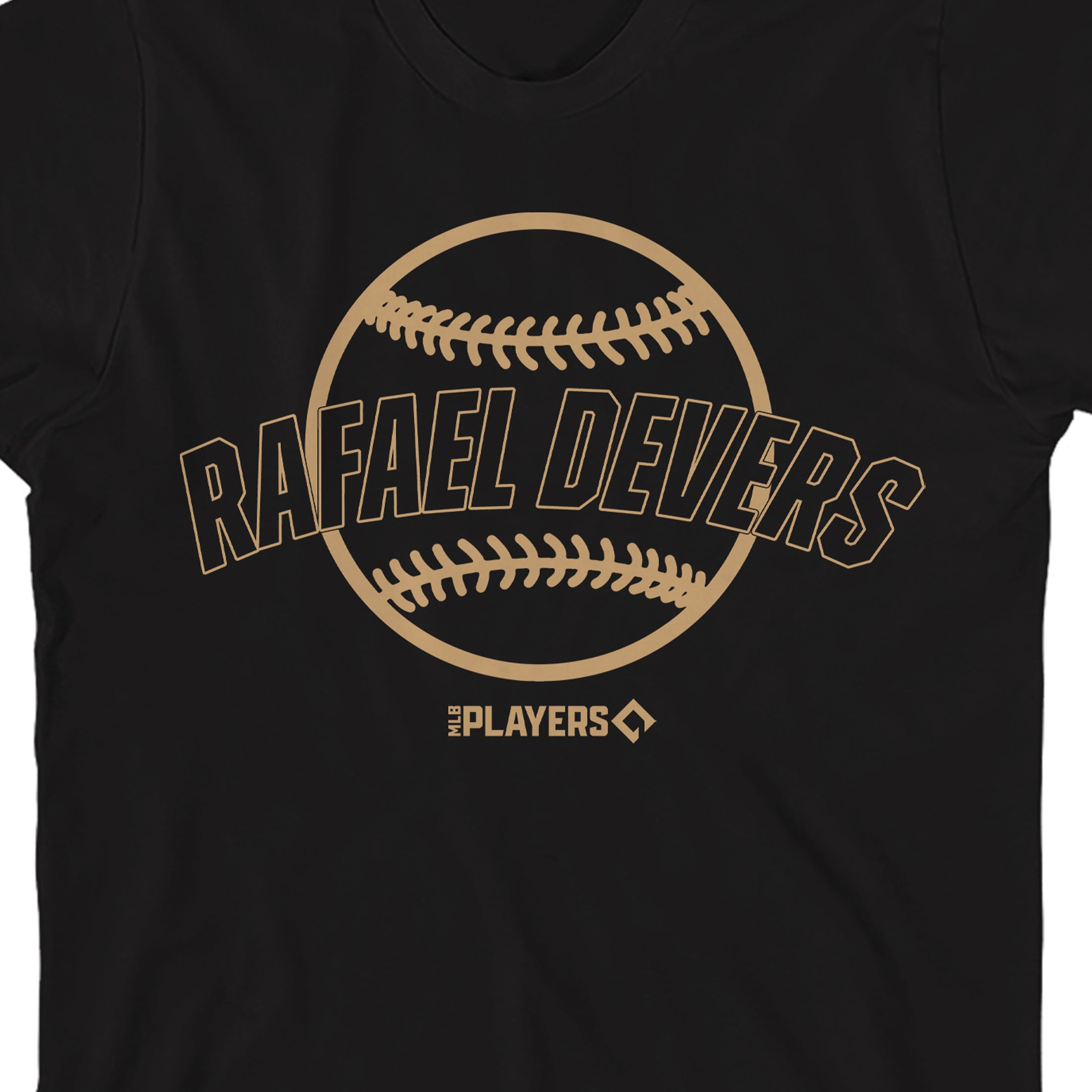 MLBPA Rafael Devers Baseball Youth Black Crew Neck Short Sleeve T-shirt