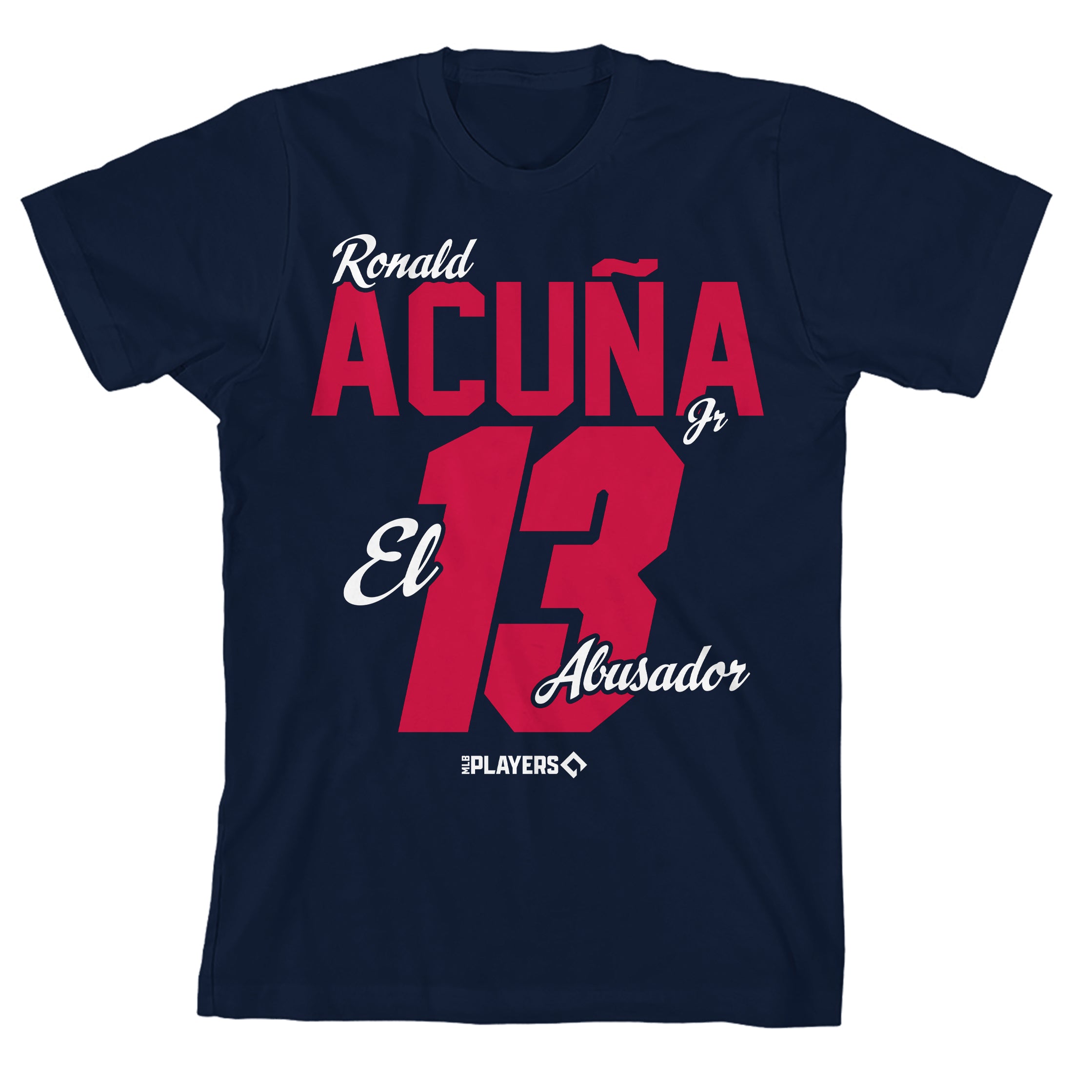 MLBPA Ronald Alcuna 13 El Abusador Youth Navy Crew Neck Short Sleeve T-shirt