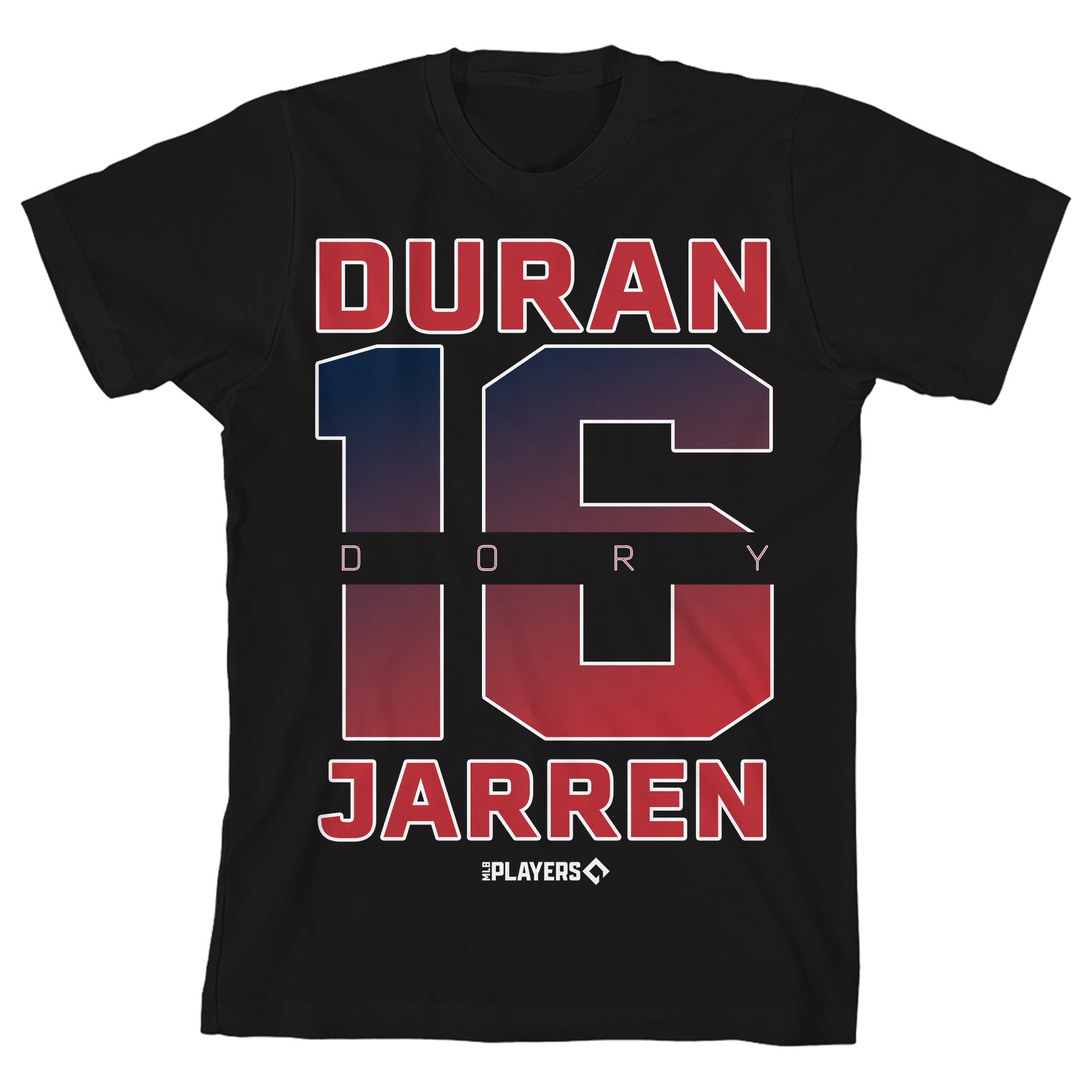 MLBPA Duran Jarren 16 Youth Black Crew Neck Short Sleeve T-shirt