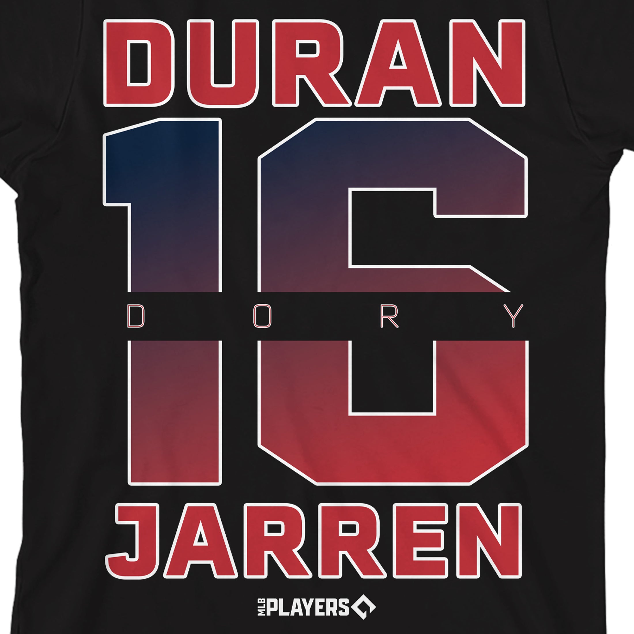 MLBPA Duran Jarren 16 Youth Black Crew Neck Short Sleeve T-shirt