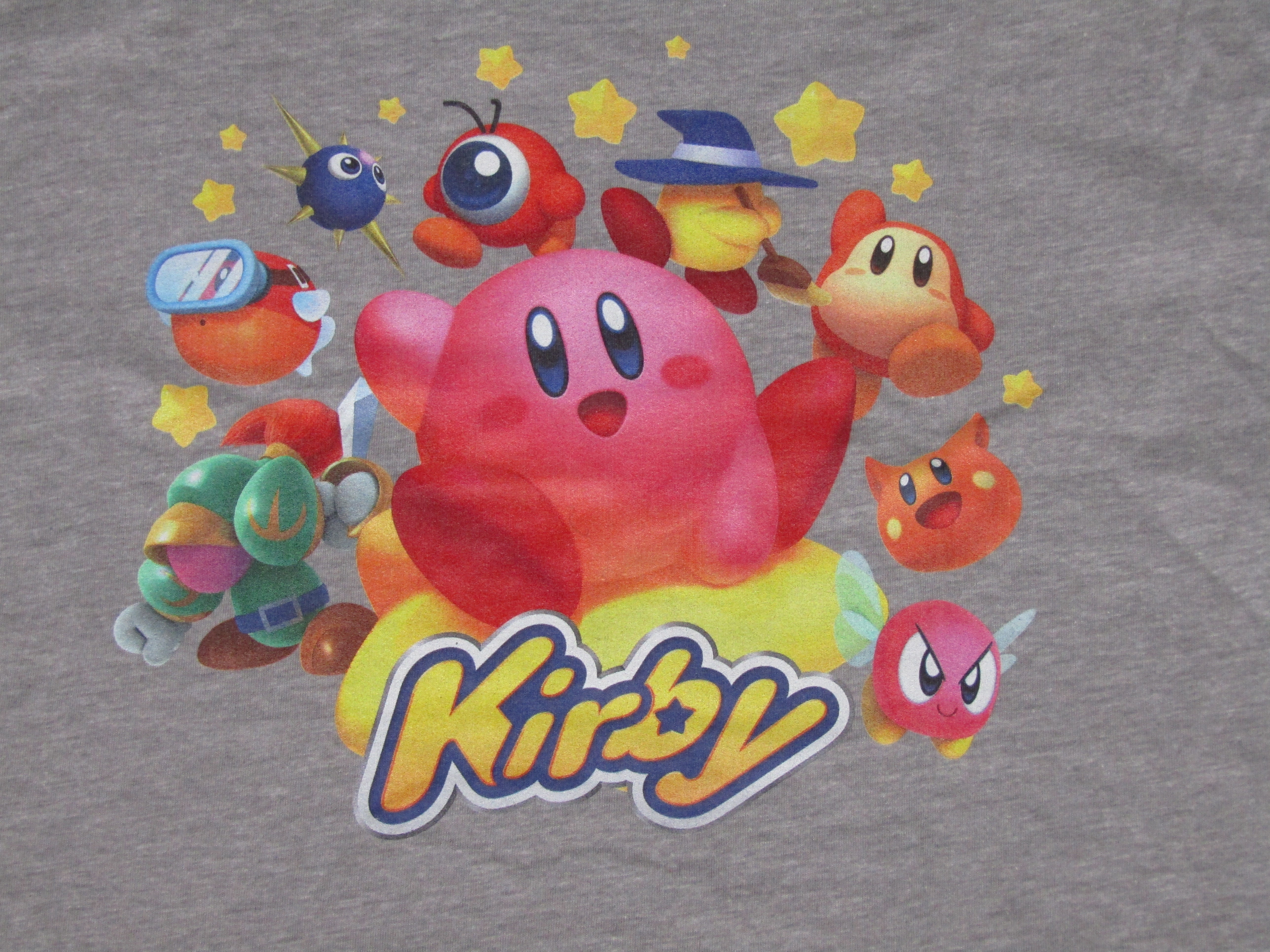 Kirby Classic Video Game Characters Women's Heather Grey Crop Top