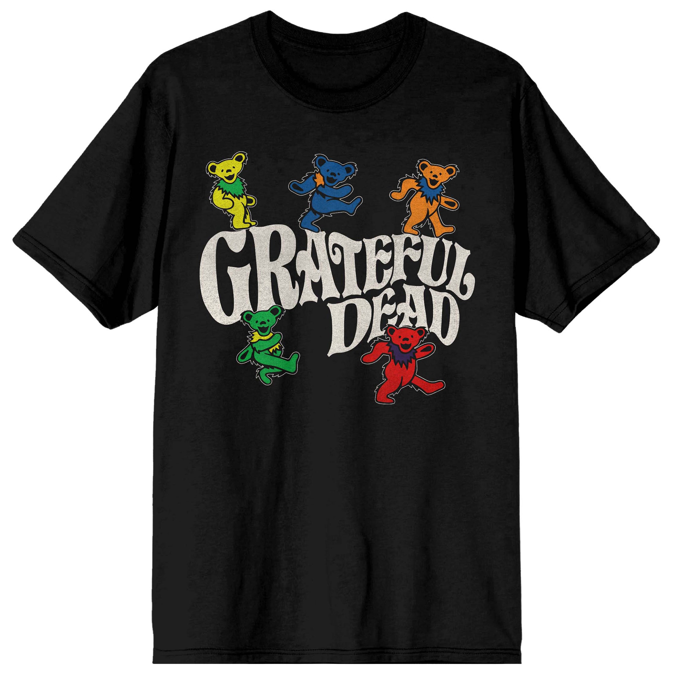 Grateful Dead Dancing Bear Crew Neck Short Sleeve Women's Black T-shirt