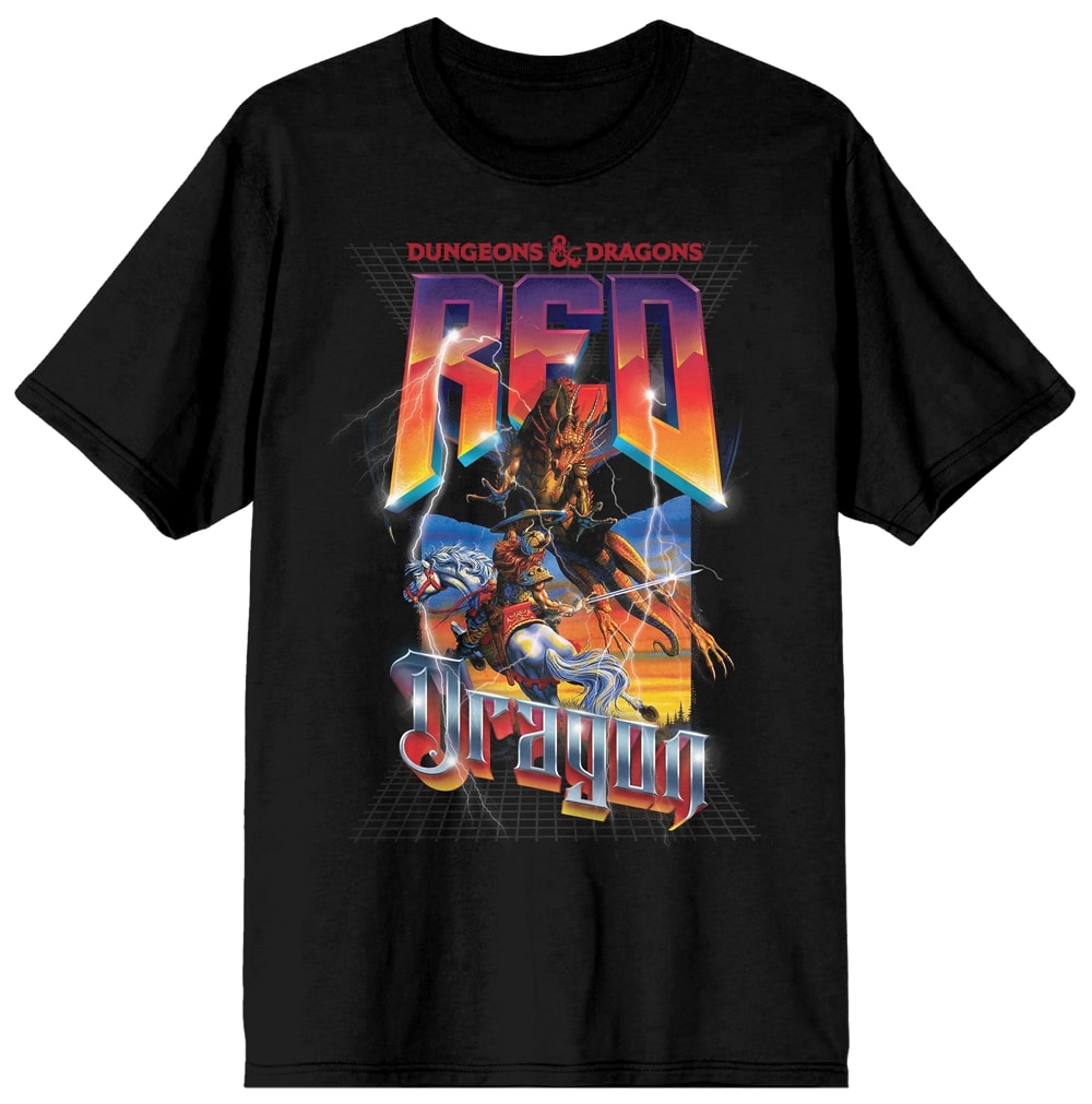 Red Dragon Dungeons & Dragons Women's Black T-Shirt