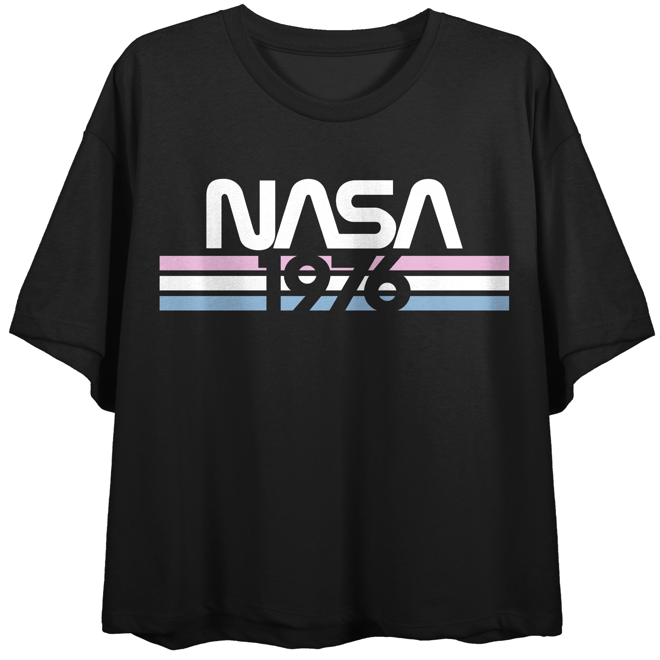 NASA 1976 Women's Black Crop Top
