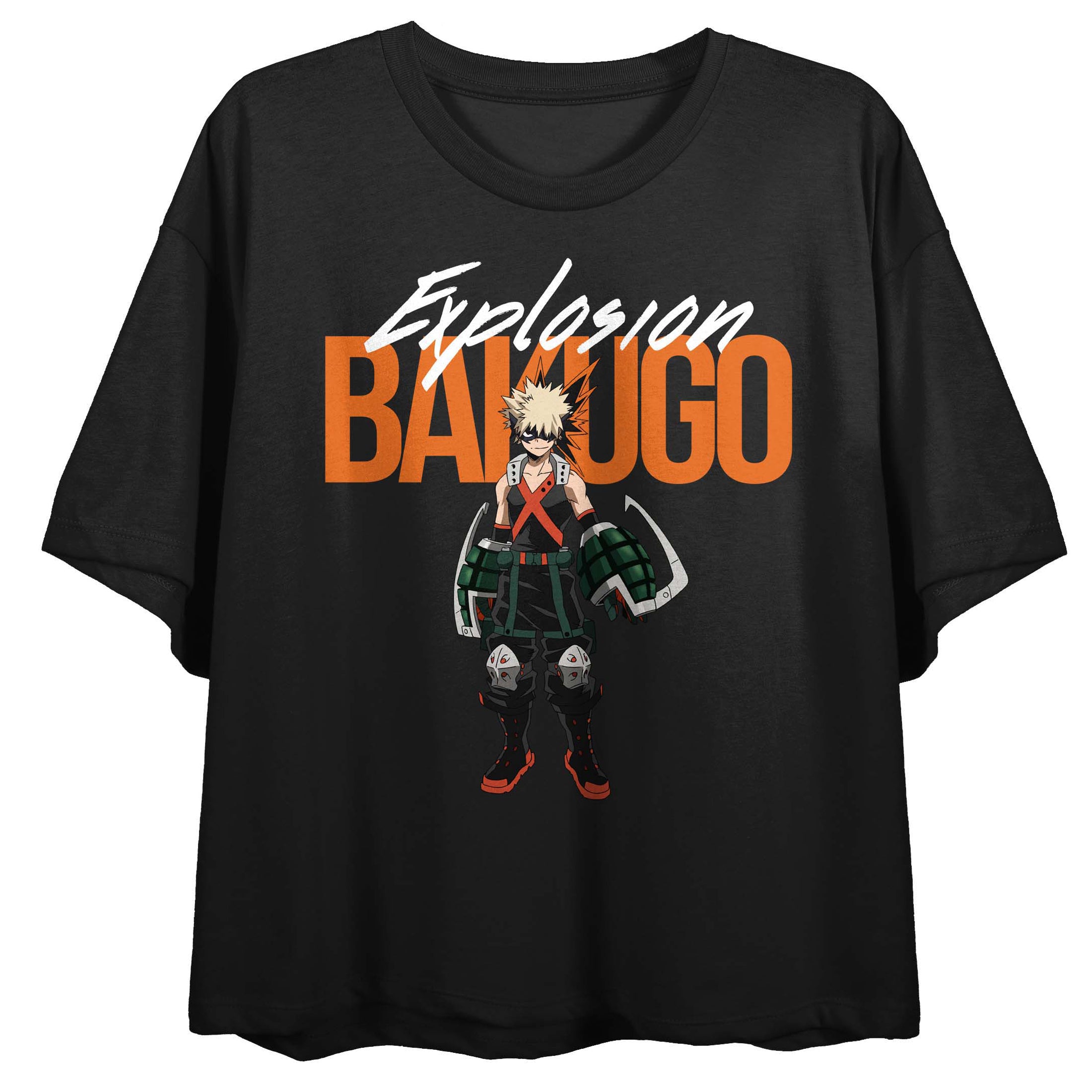 My Hero Academia Bakugo Explosion Women's Black Crop T-shirt