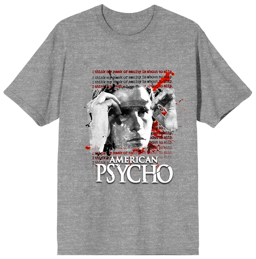 American Psycho Mask Of Sanity Women's Gray Heather T-Shirt