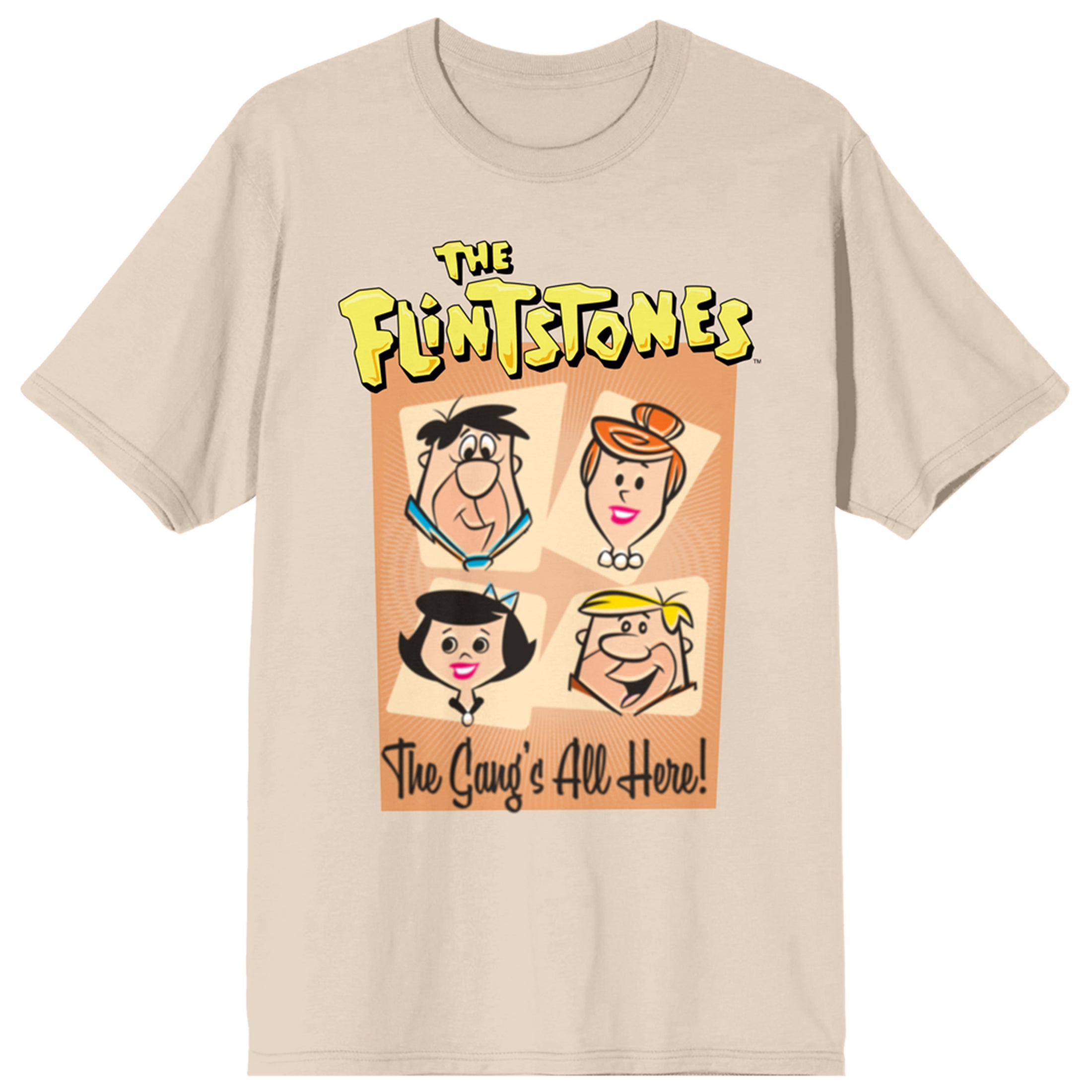 The Flintstones Gang's All Here Women's Natural Graphic Tee