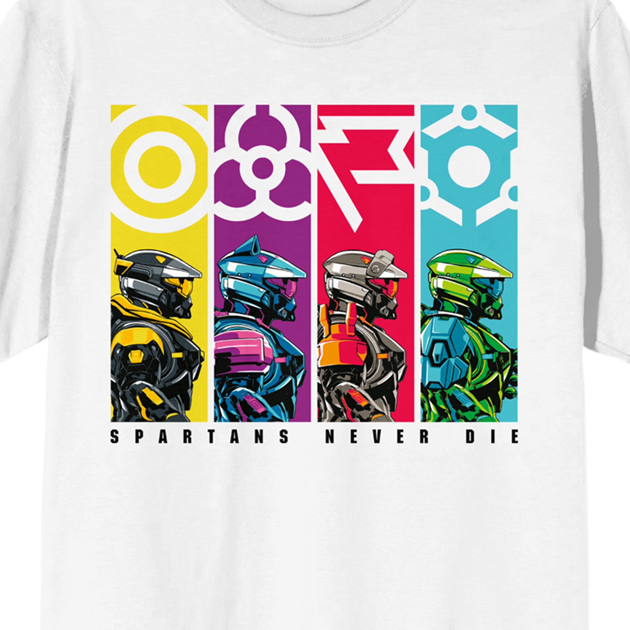 Halo Franchise Spartans Never Die Crew Neck Short Sleeve Women's White T-shirt