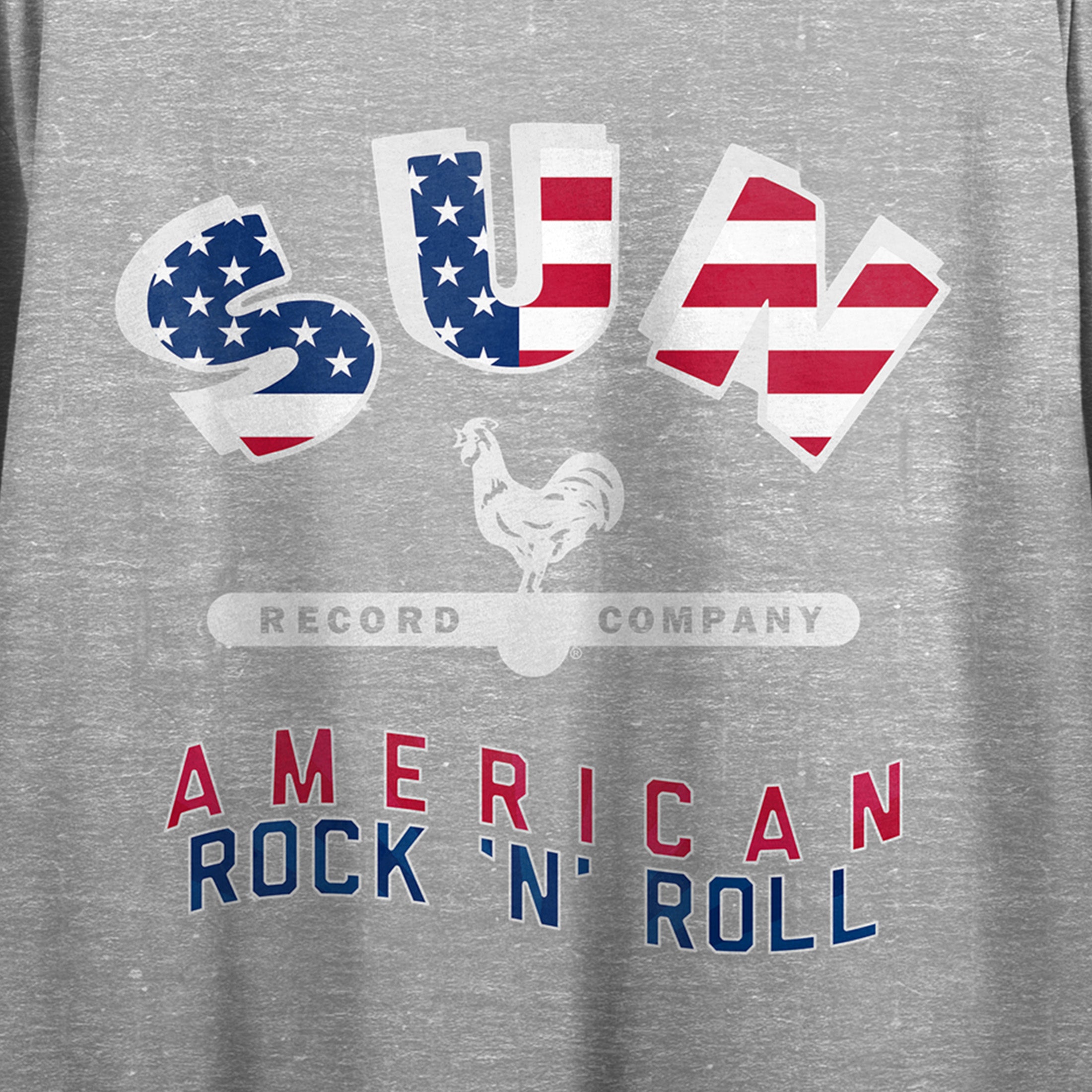 Sun Records American Rock And Roll Women's Heather Gray Short Sleeve Crop Tee