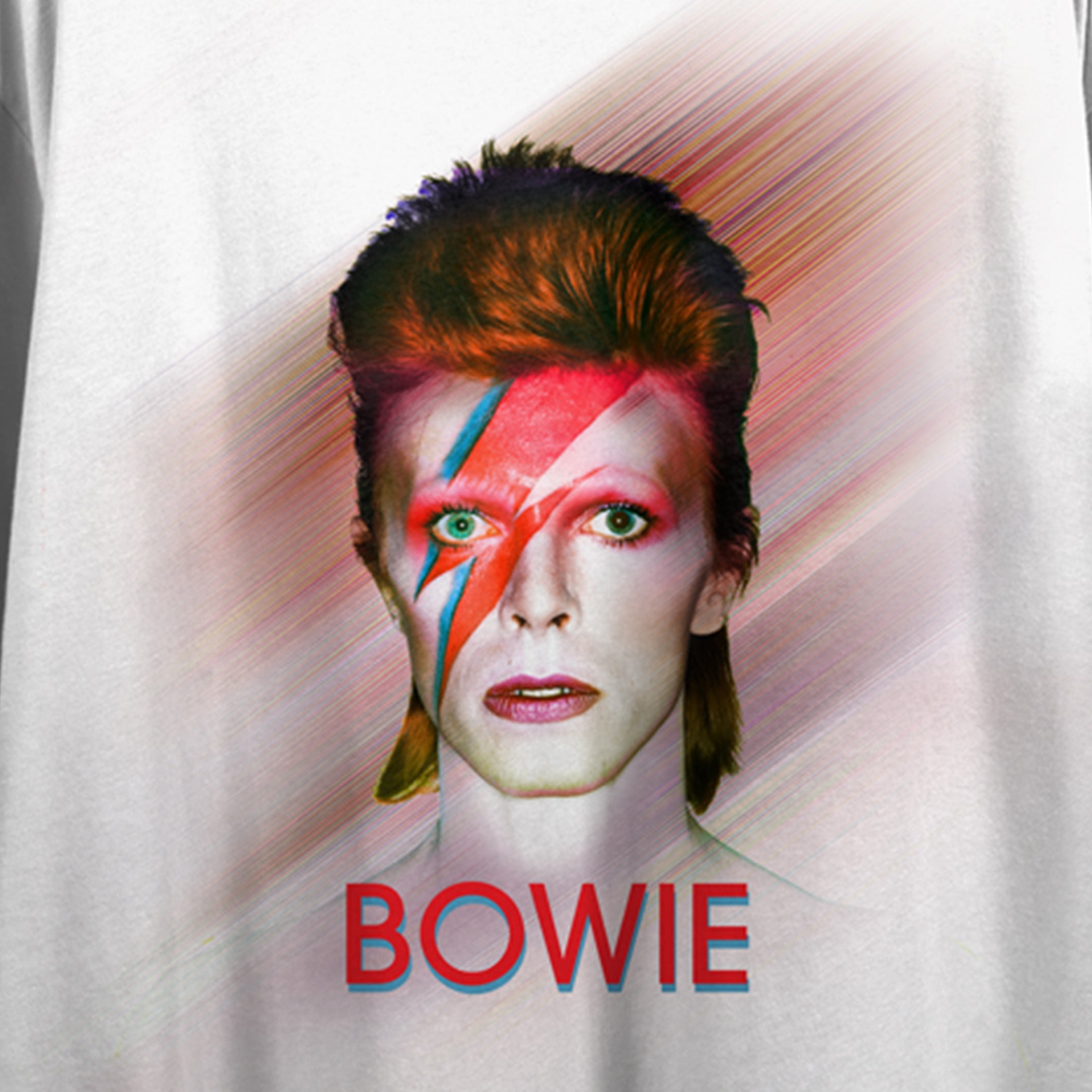 David Bowie Women's White Cropped Tee