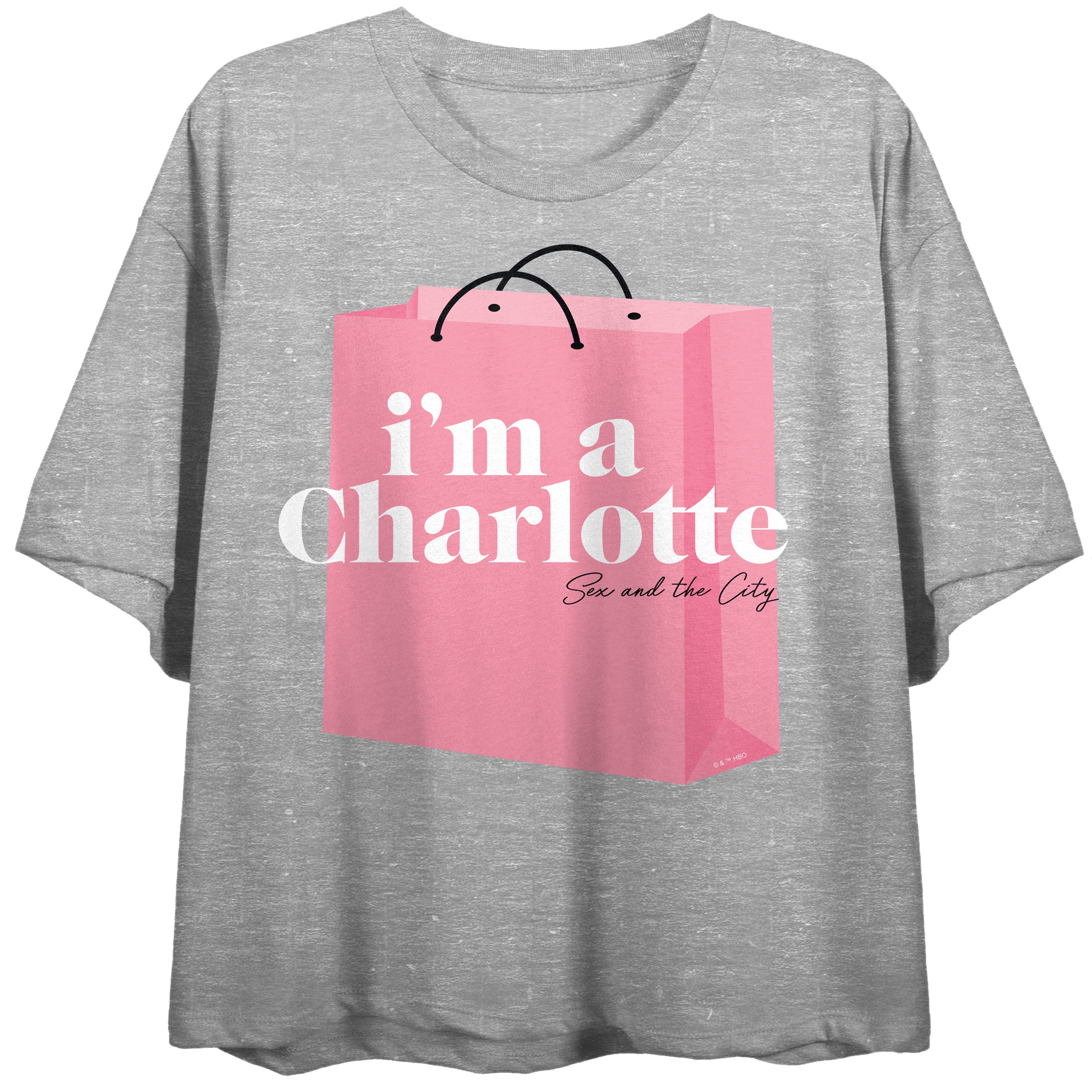 Sex and the City (TV Series) I'm A Charlotte Women's Heather Gray Crop Tee
