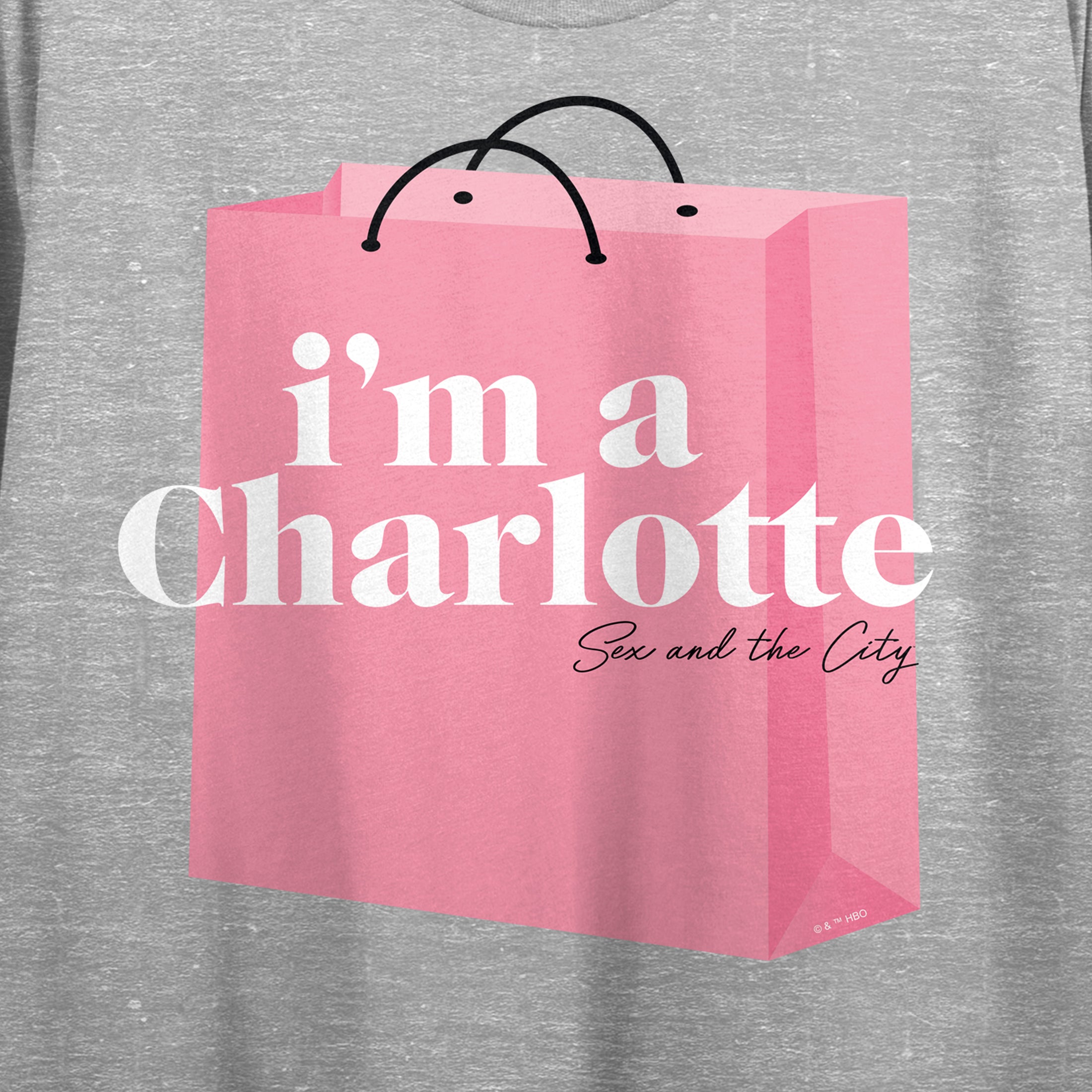 Sex and the City (TV Series) I'm A Charlotte Women's Heather Gray Crop Tee