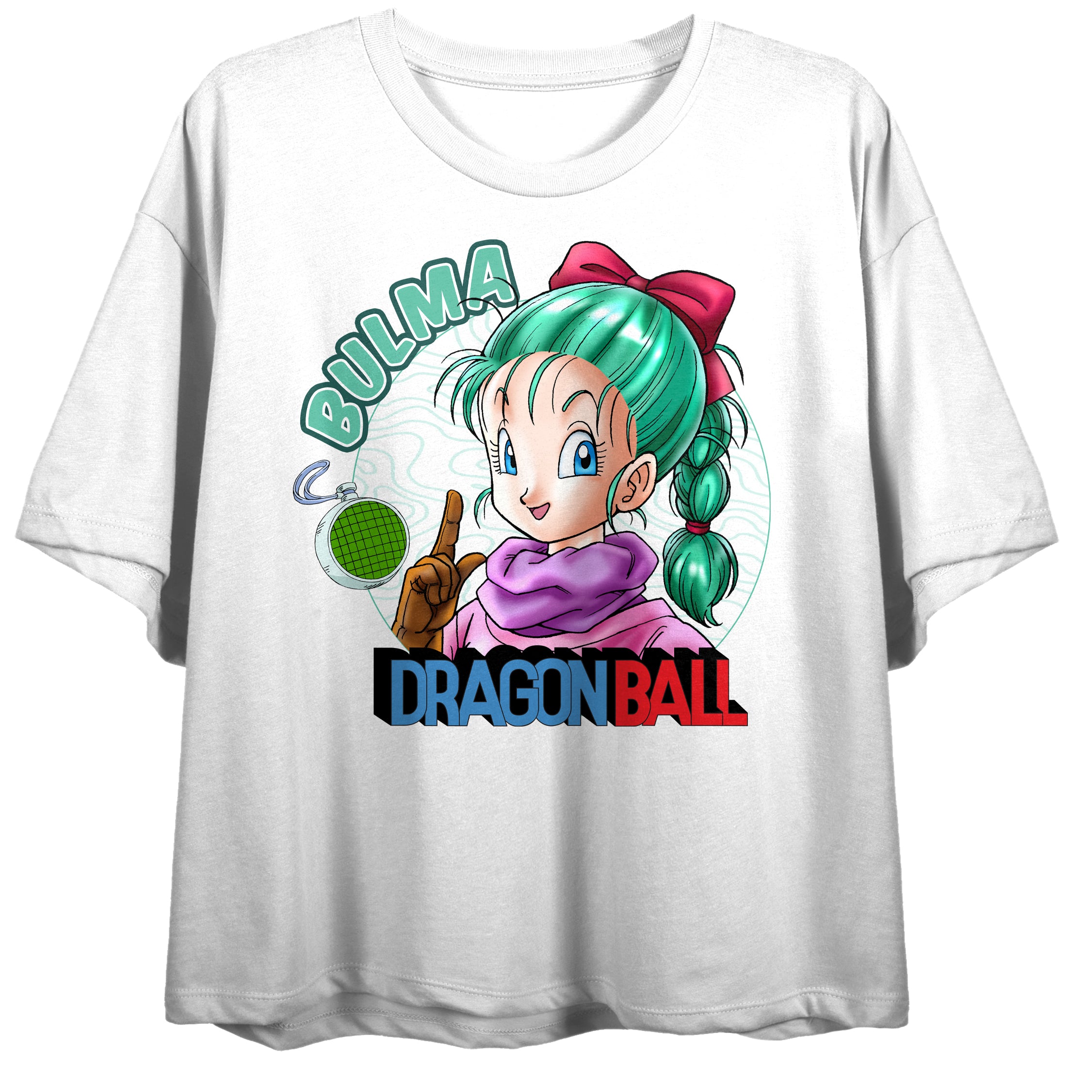 Dragon Ball Classic Bulma Character Women's White Crop Tee