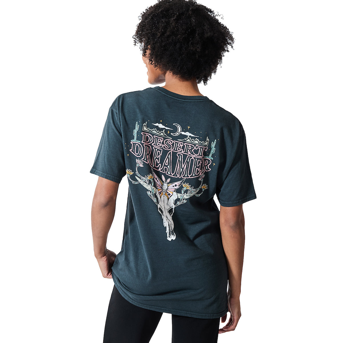 Desert Dreamer Women's Black Crew Neck Short Sleeve T-shirt