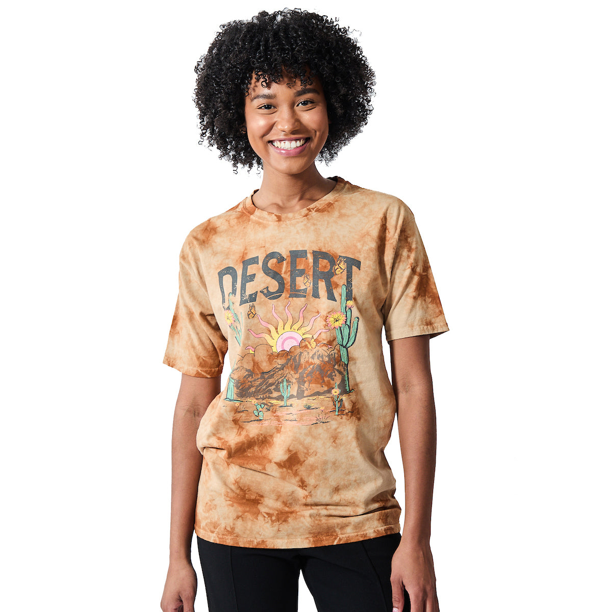 Desert Sunset Women's Cloud Wash Crew Neck Short Sleeve T-shirt