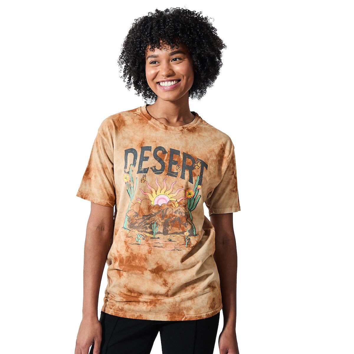 Desert Sunset Women's Cloud Wash Crew Neck Short Sleeve T-shirt