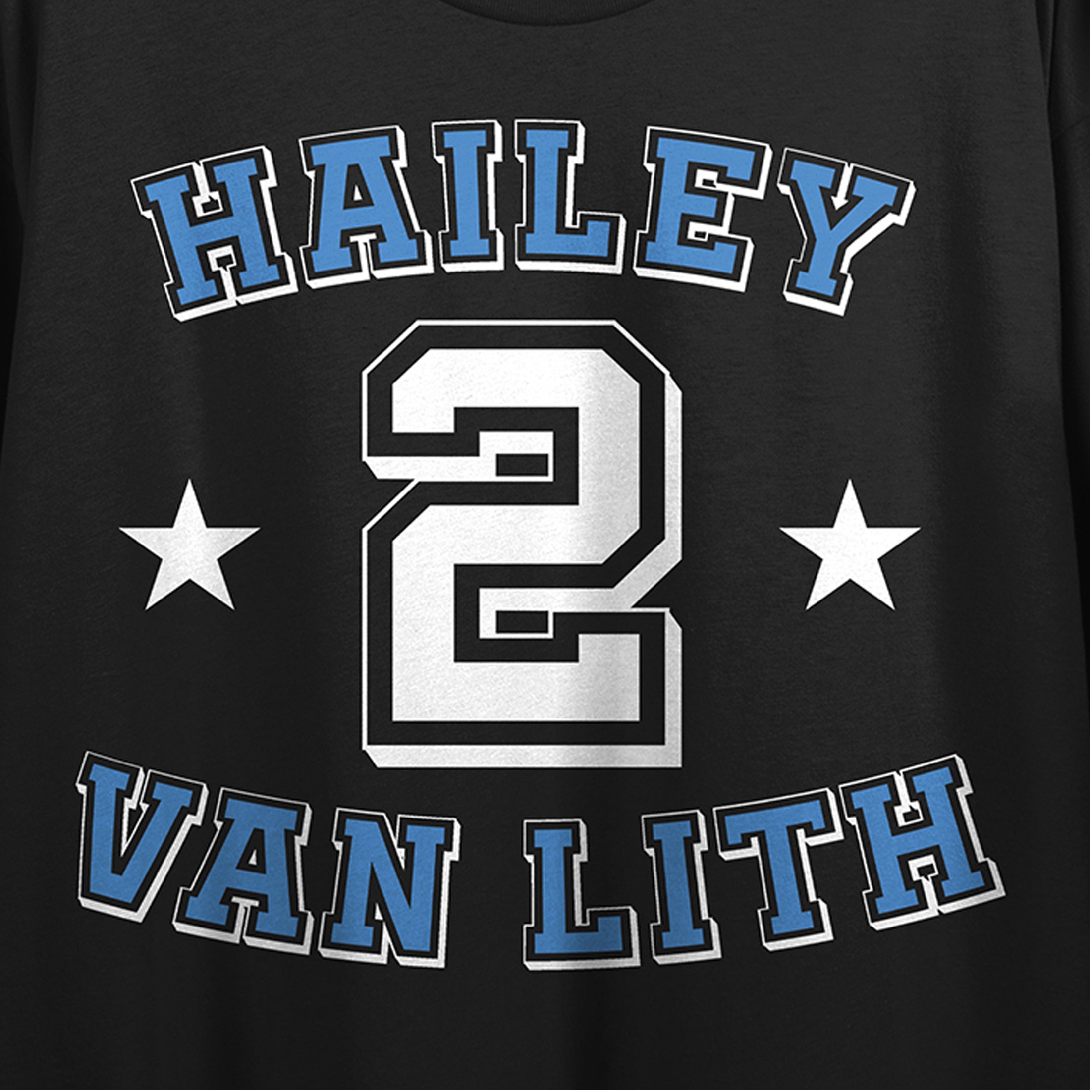 WNBPA Hailey Van Lith 2 Women's Black Crew Neck Short Sleeve Crop Top