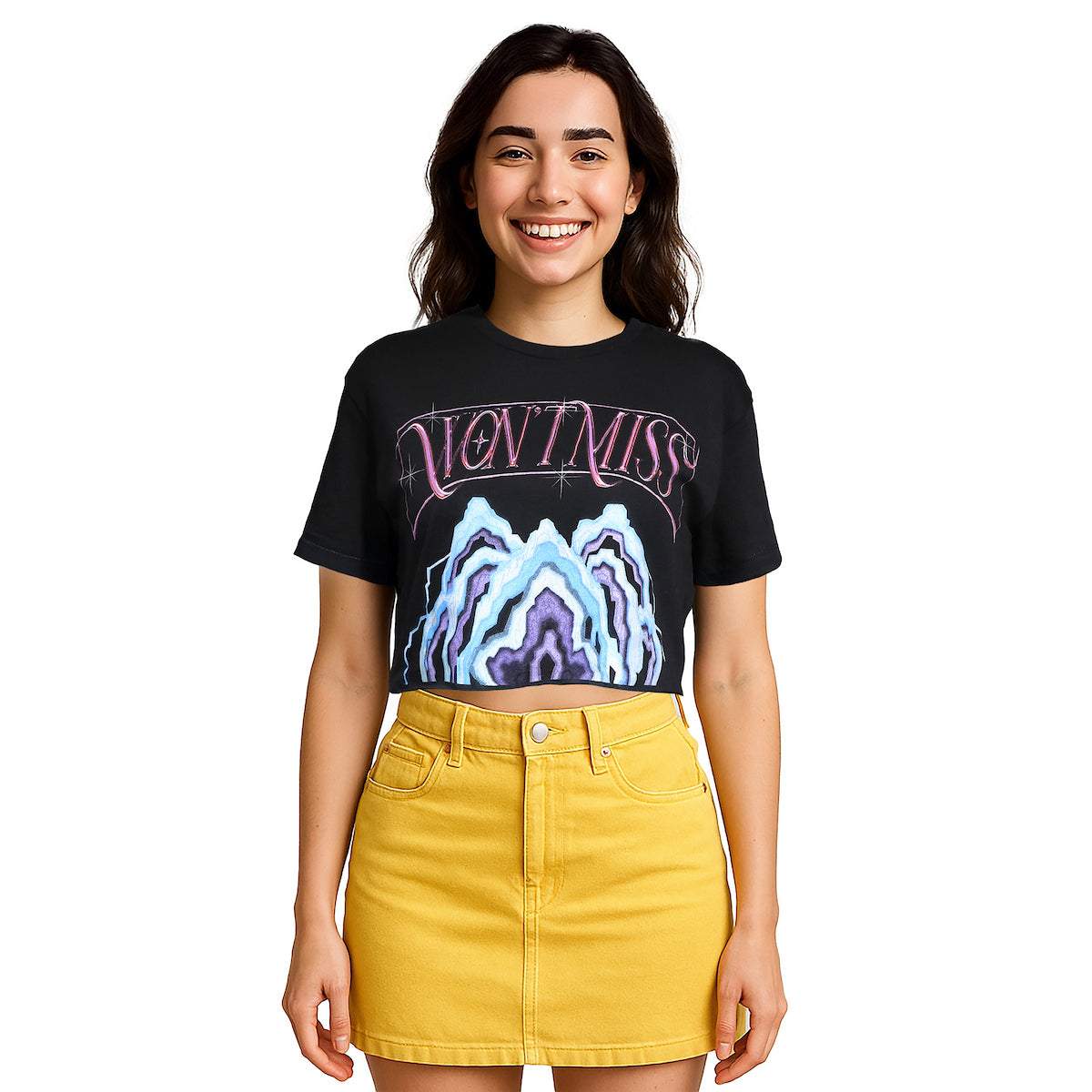 KPop Demon Hunters Mira Cosplay Won't Miss Women's Black Crew Neck Short Sleeve T-Shirt