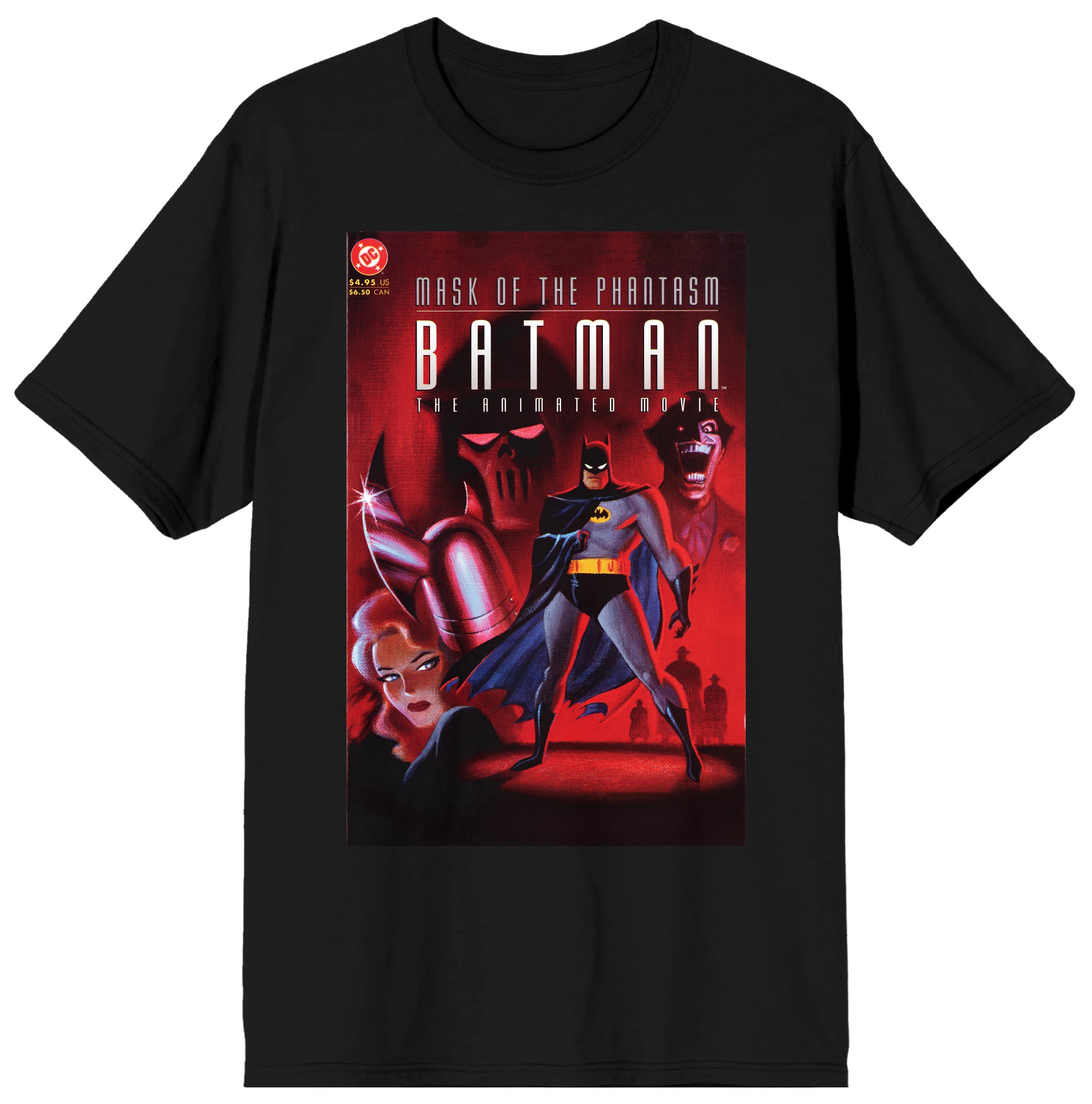Men's DC Comic Book Mask Of Phantasm Black Short Sleeve Shirt-