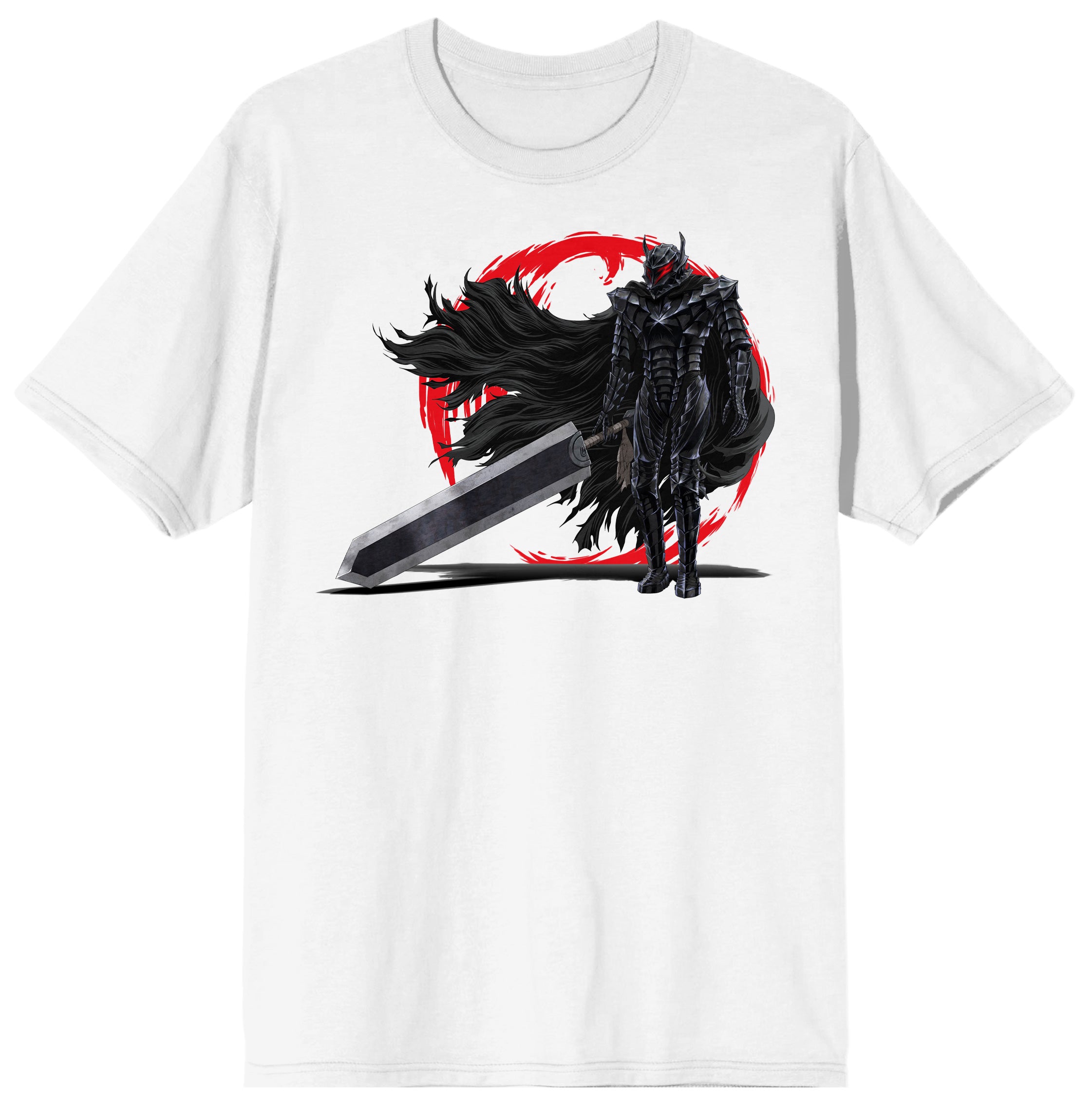 Berserk Anime Character Guts Men's White Graphic Print T-Shirt