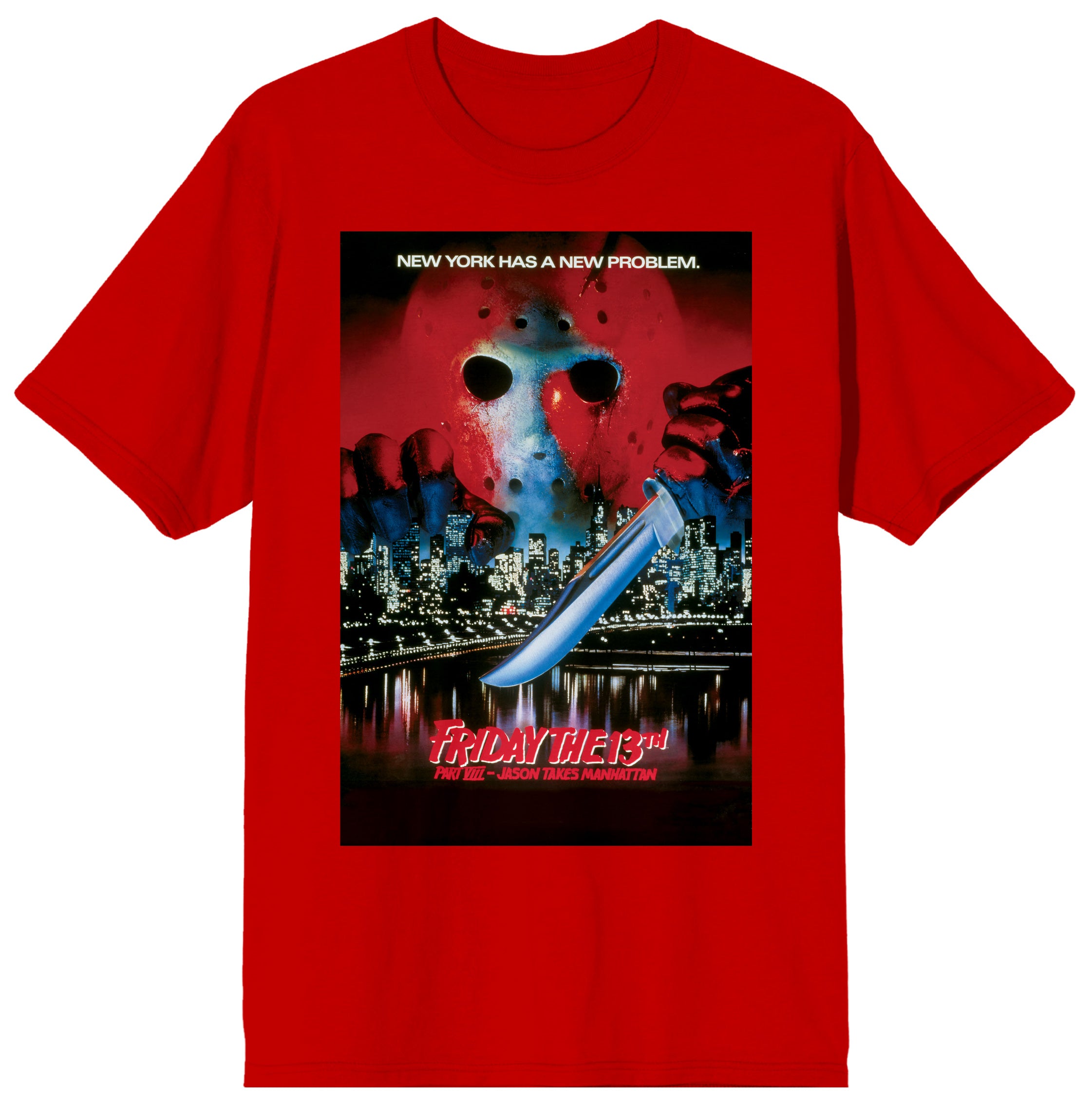 Friday the 13th Jason Voorhees New York City Men's Red Graphic Tee